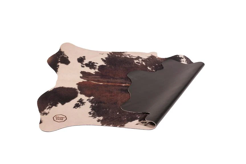 Drum N Base Vegan Cow Drum Rug - 6ft X 5.25ft Clara Black/White - Image 3