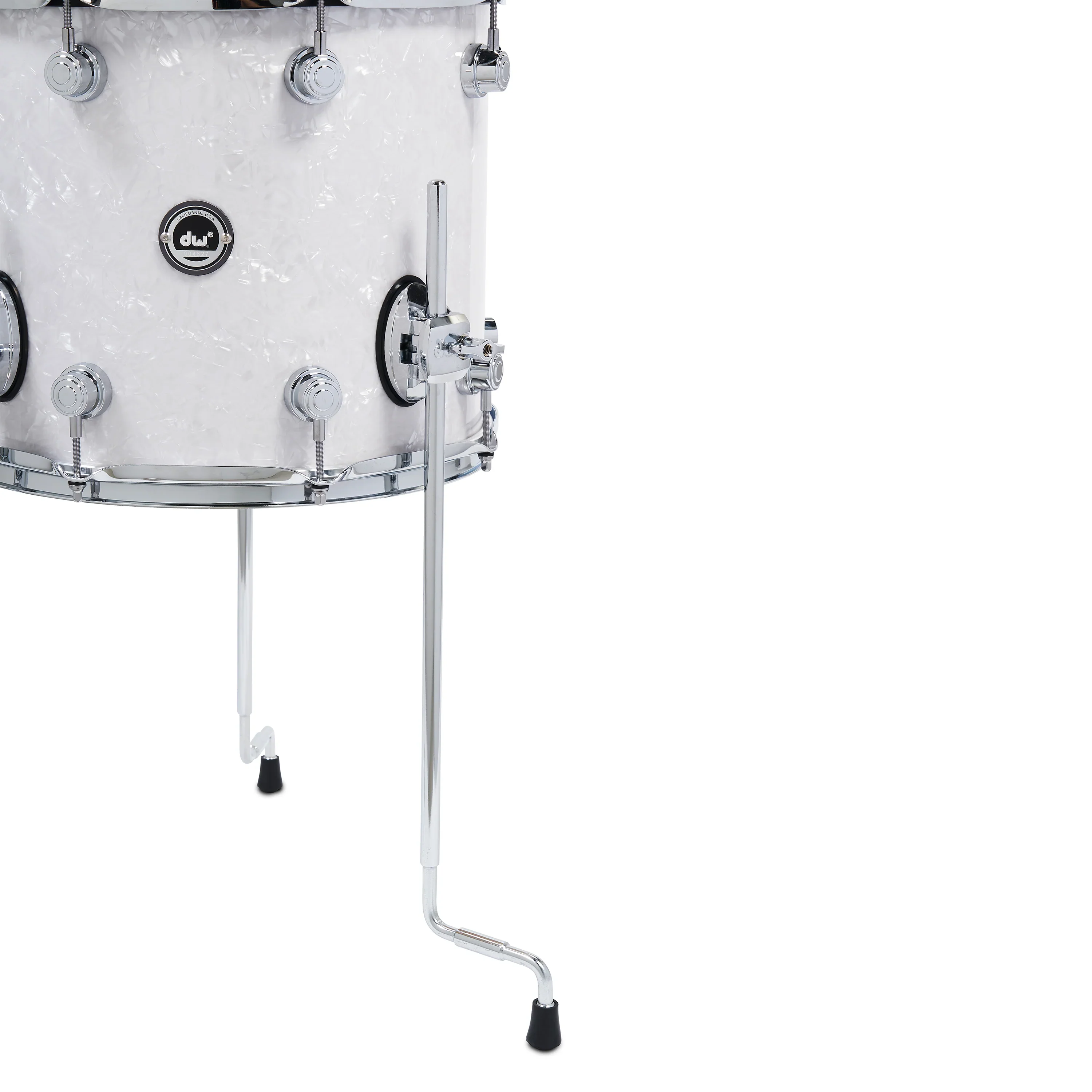 DWe 4-piece with DWe cymbals, Hardware & Soundworks - White Marine Pearl - Image 6