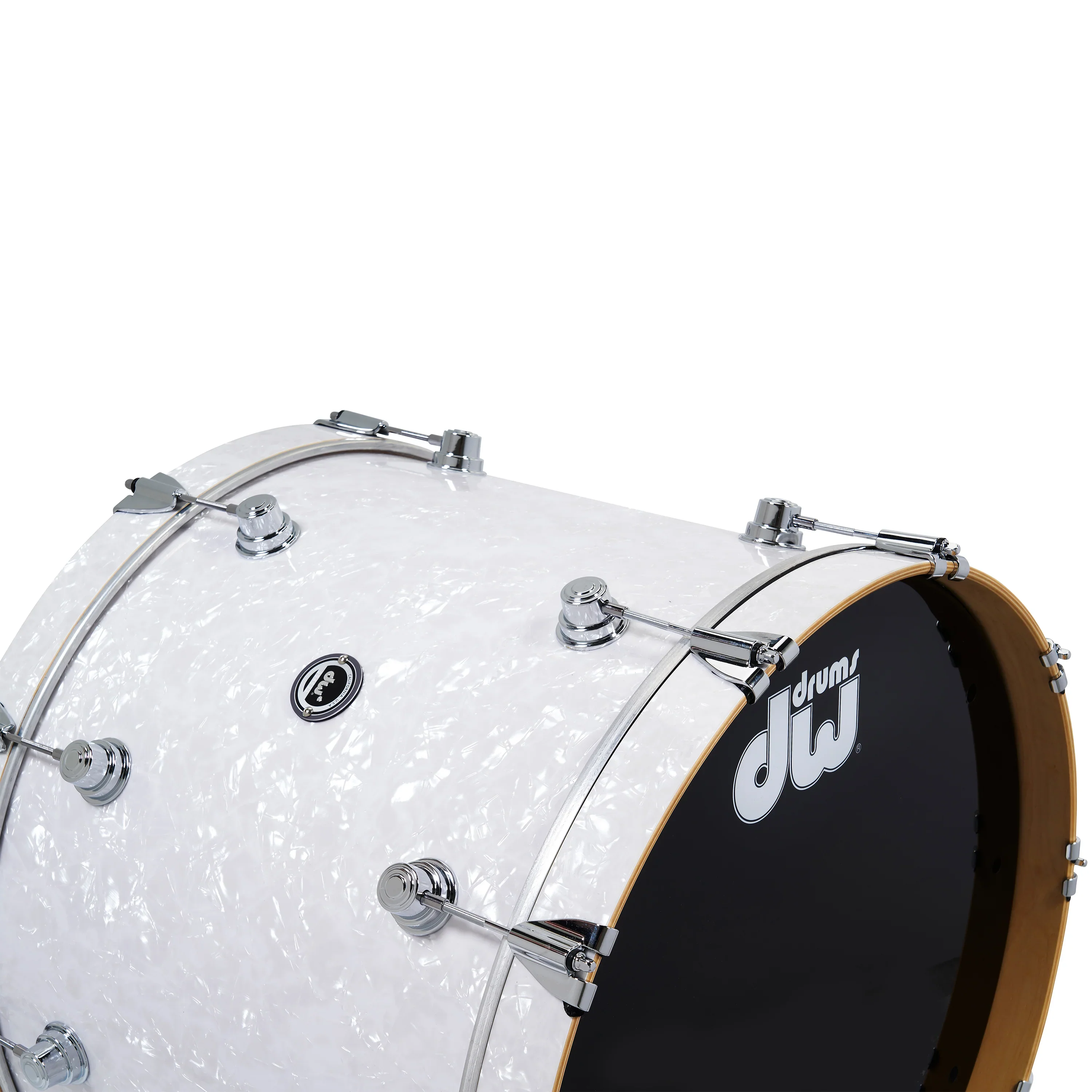 DWe 4-piece with DWe cymbals, Hardware & Soundworks - White Marine Pearl - Image 7