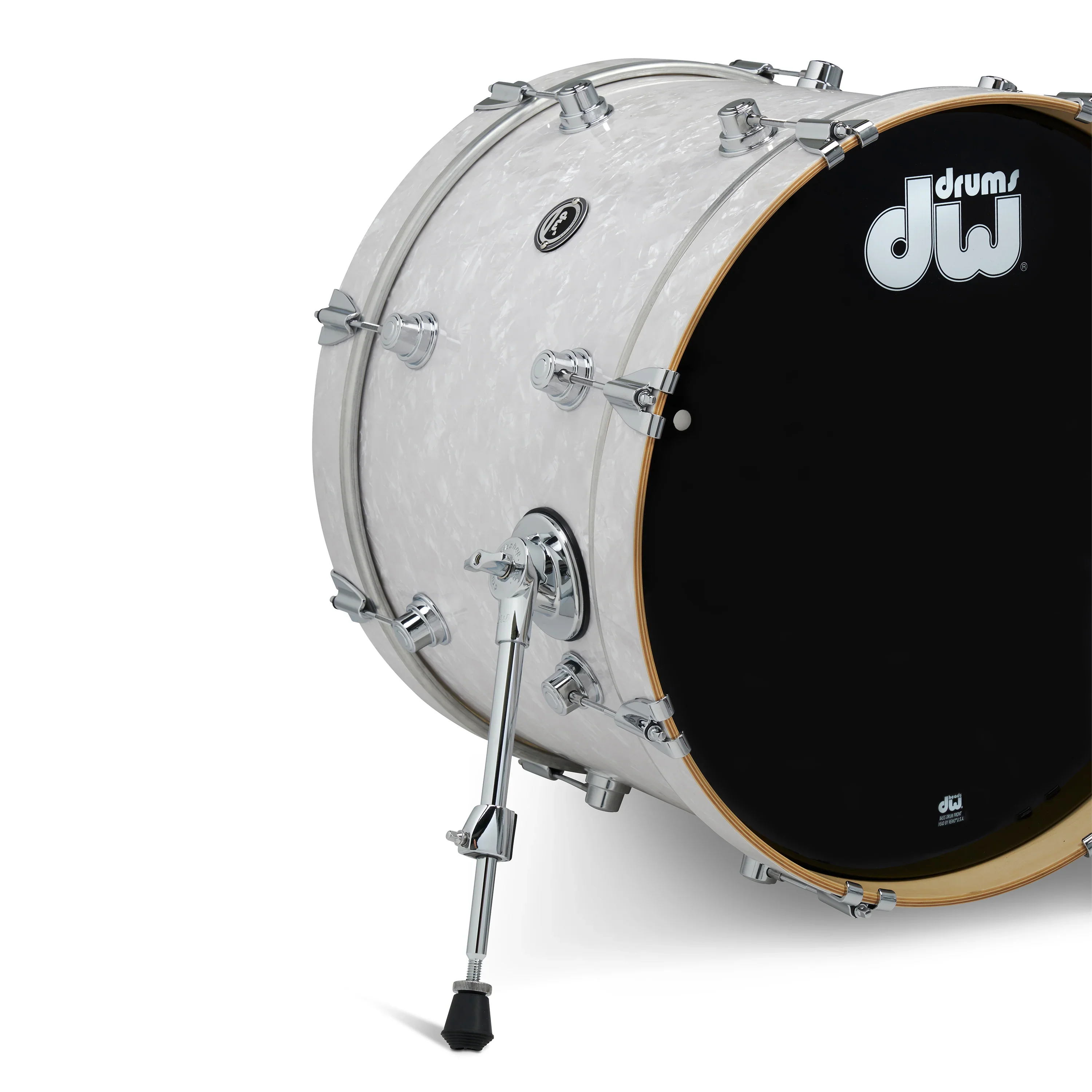 DWe 4-piece with DWe cymbals, Hardware & Soundworks - White Marine Pearl - Image 8
