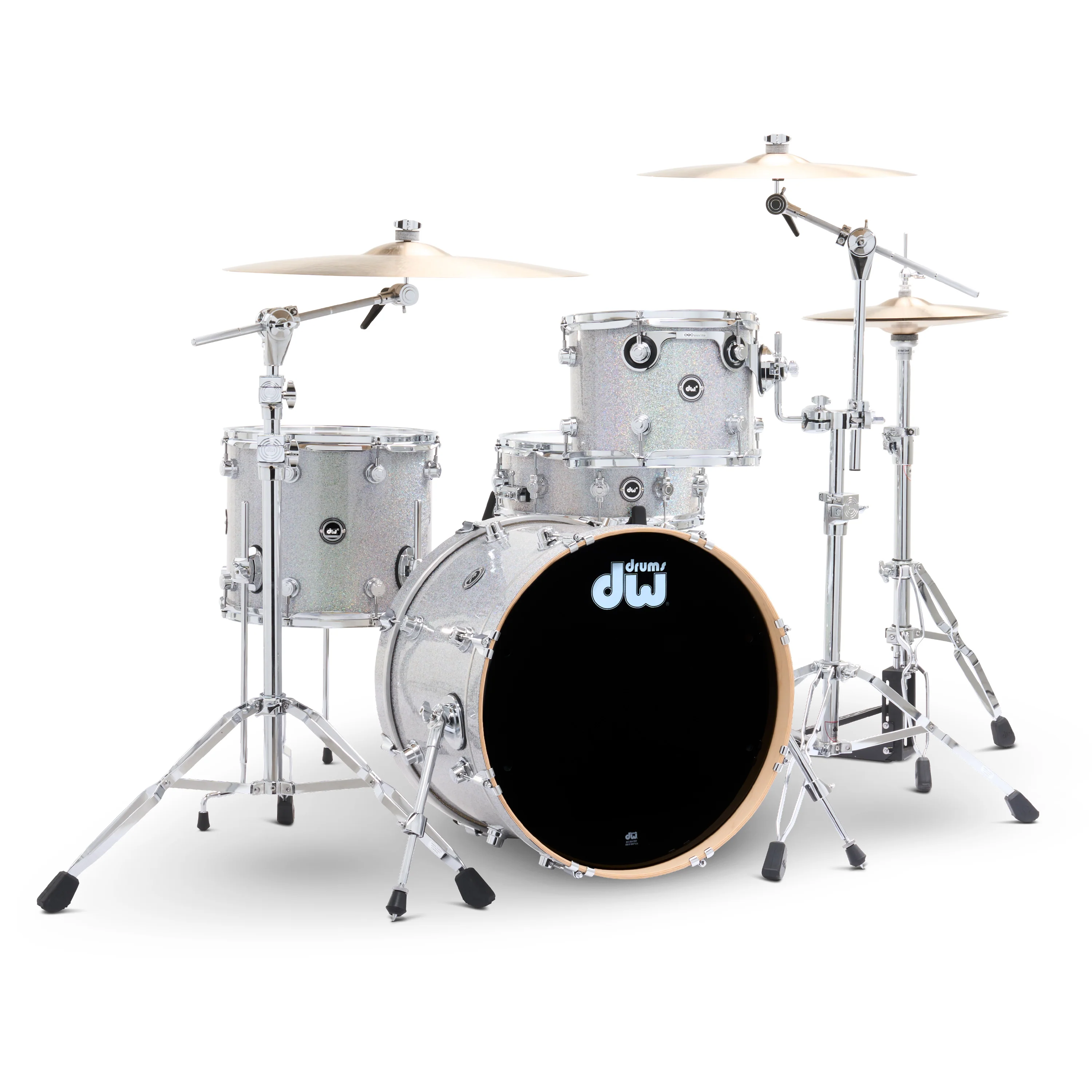 DWe 4-piece Kit Bundle with DWe Cymbals, Hardware & V51 Module - Diamond Nebula - Image 4