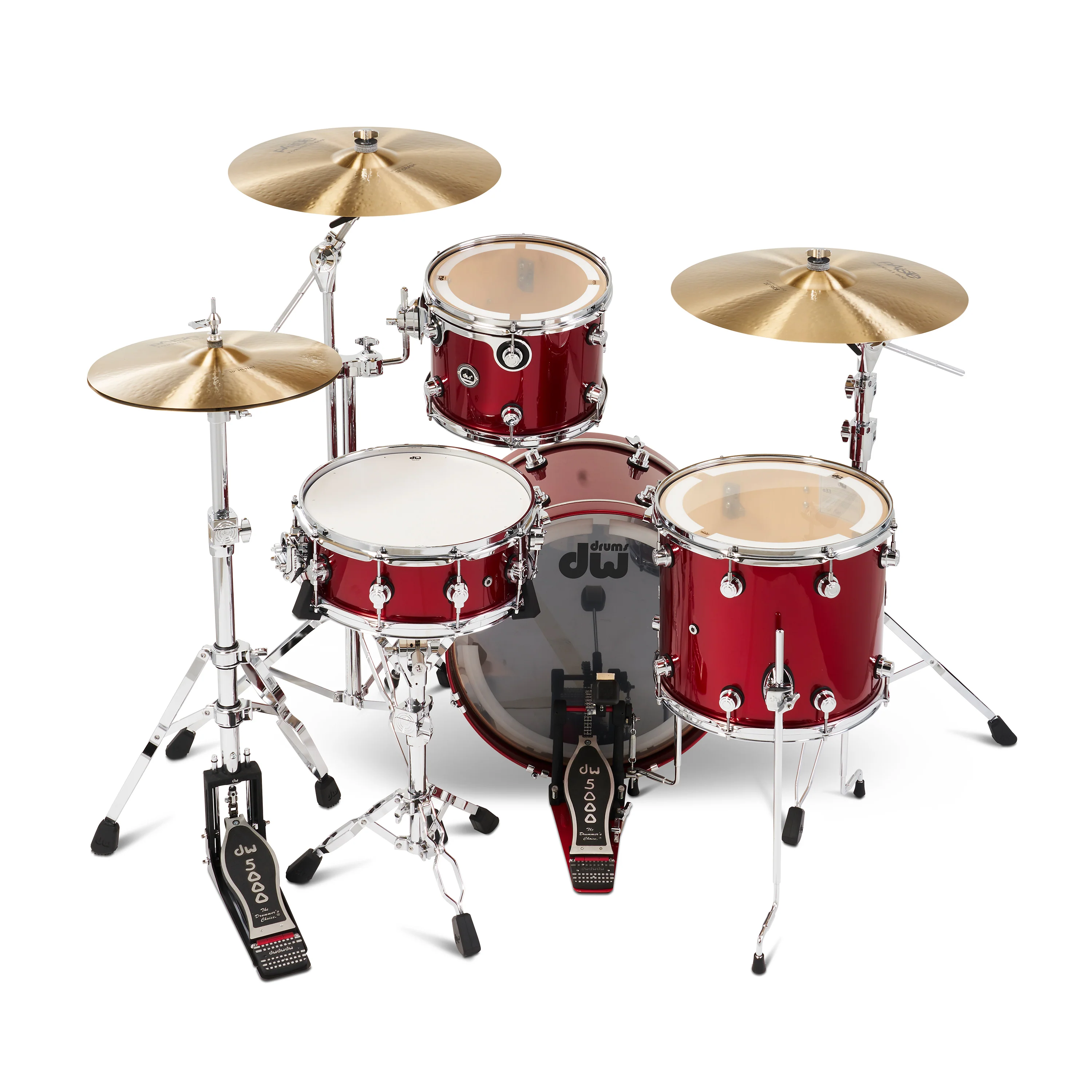 DWe 4-piece Kit Bundle with Roland Cymbals V71 Module - Black Cherry Metallic - Image 5
