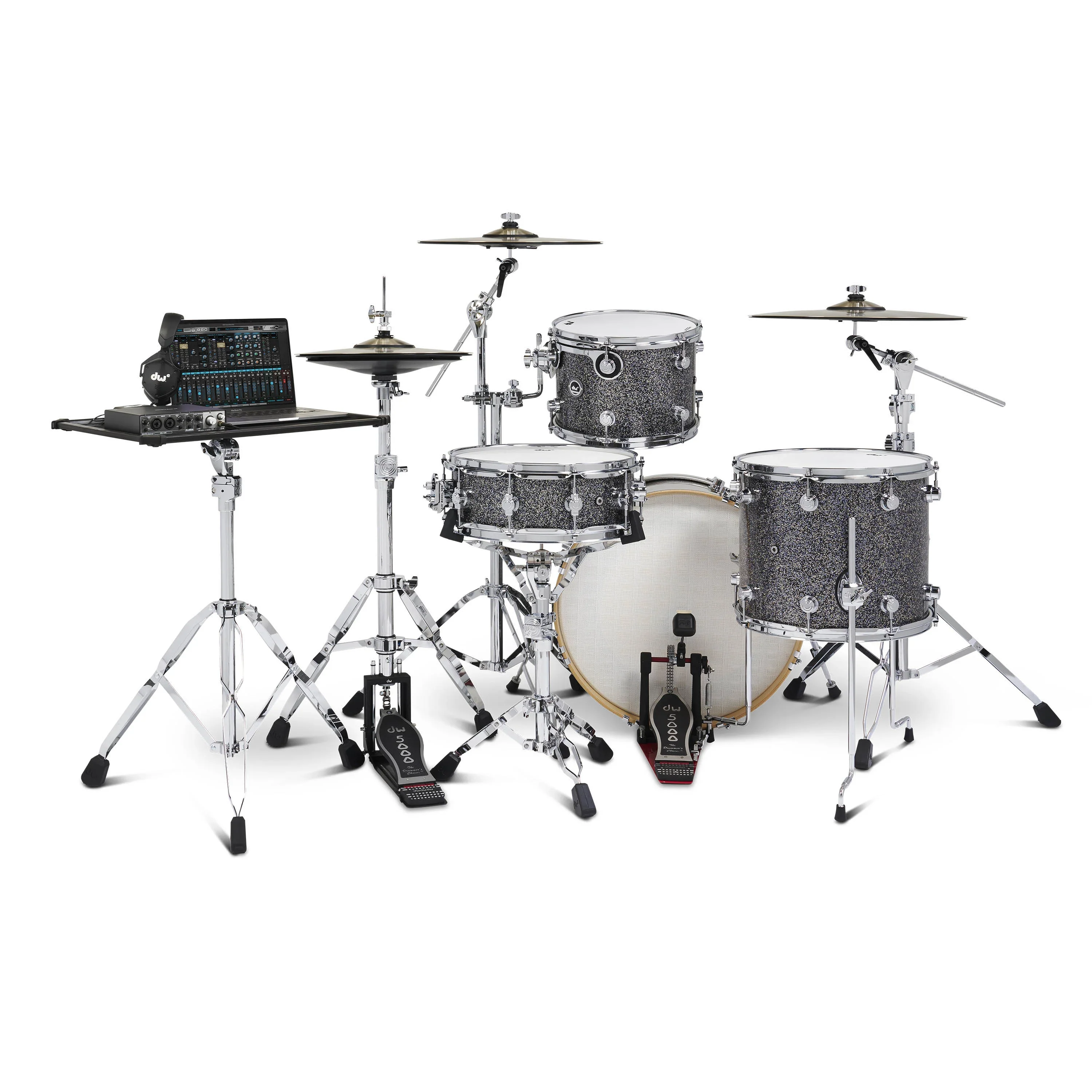 DWe 4-piece with DWe cymbals, Hardware & Soundworks - Black Galaxy - Image 3