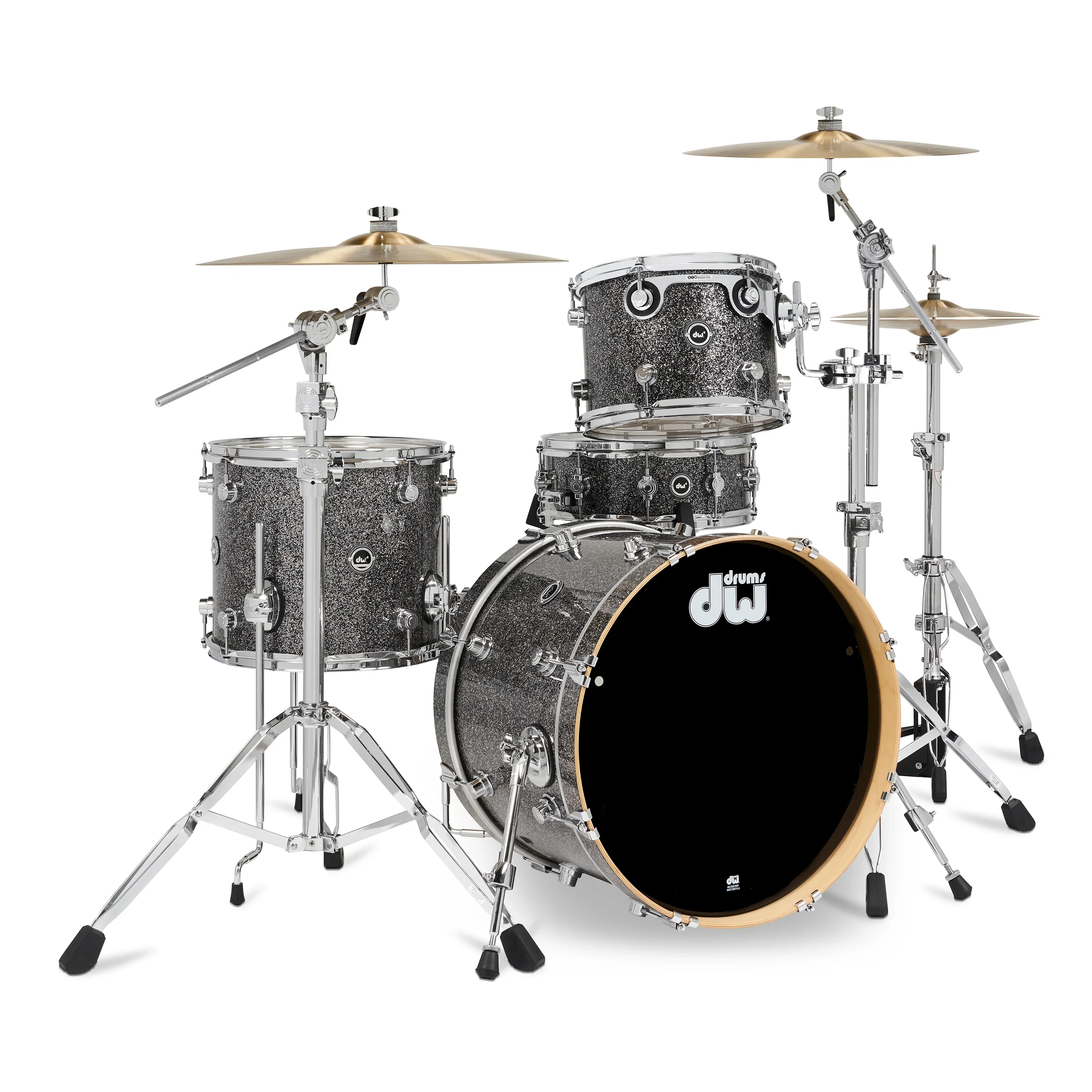 DWe 4-piece with DWe cymbals, Hardware & Soundworks - Black Galaxy - Image 4