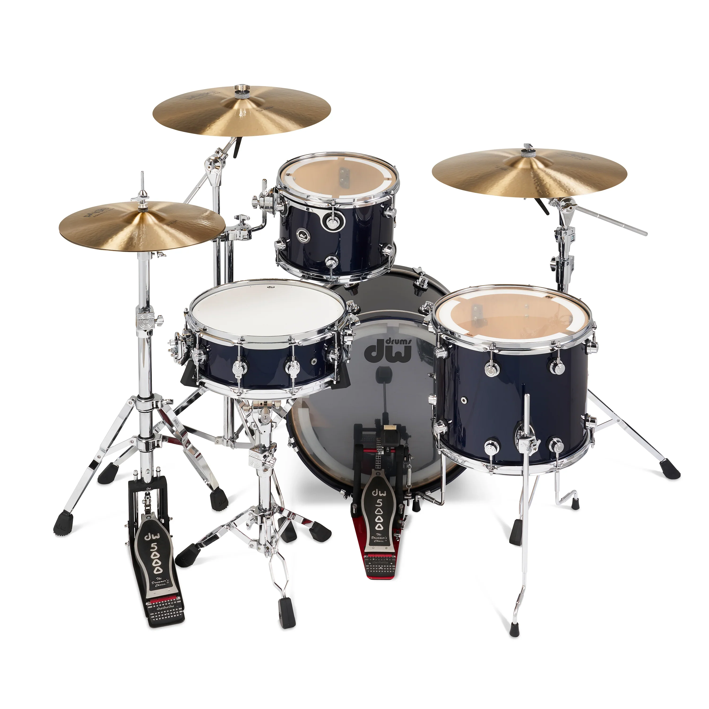 DWe 4-piece with DWe cymbals, Hardware & Soundworks - Midnight Blue Metallic - Image 5