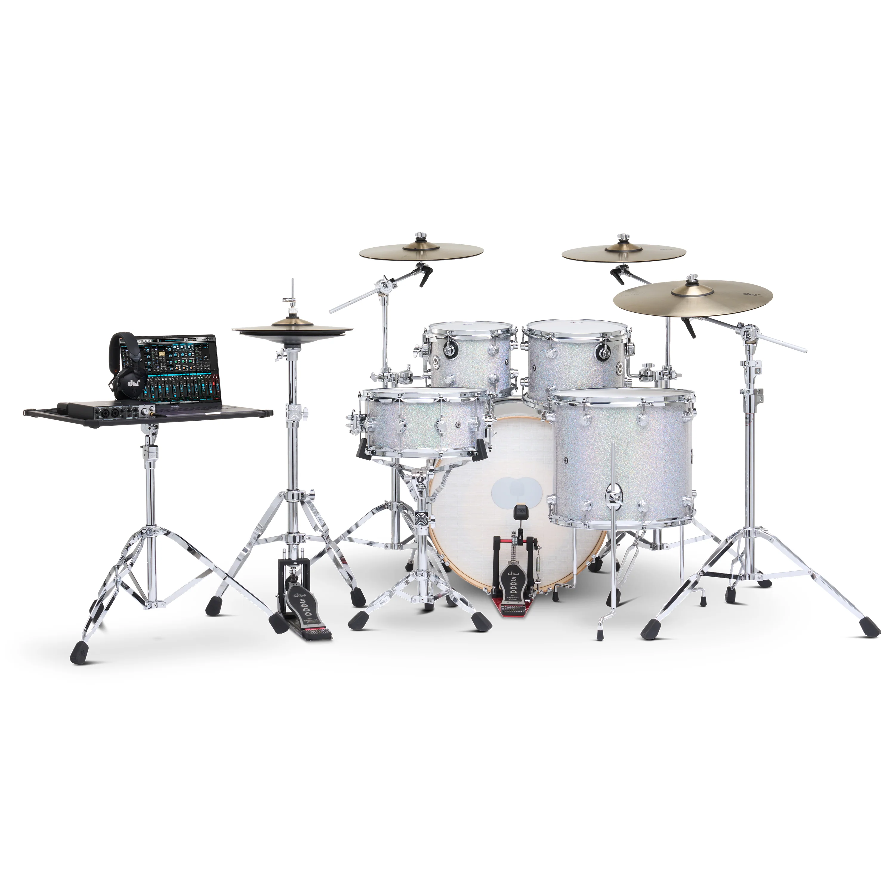 DWe 5-piece kit Bundle with DWe Cymbals, Hardware & Soundworks - Diamond Nebula - Image 3