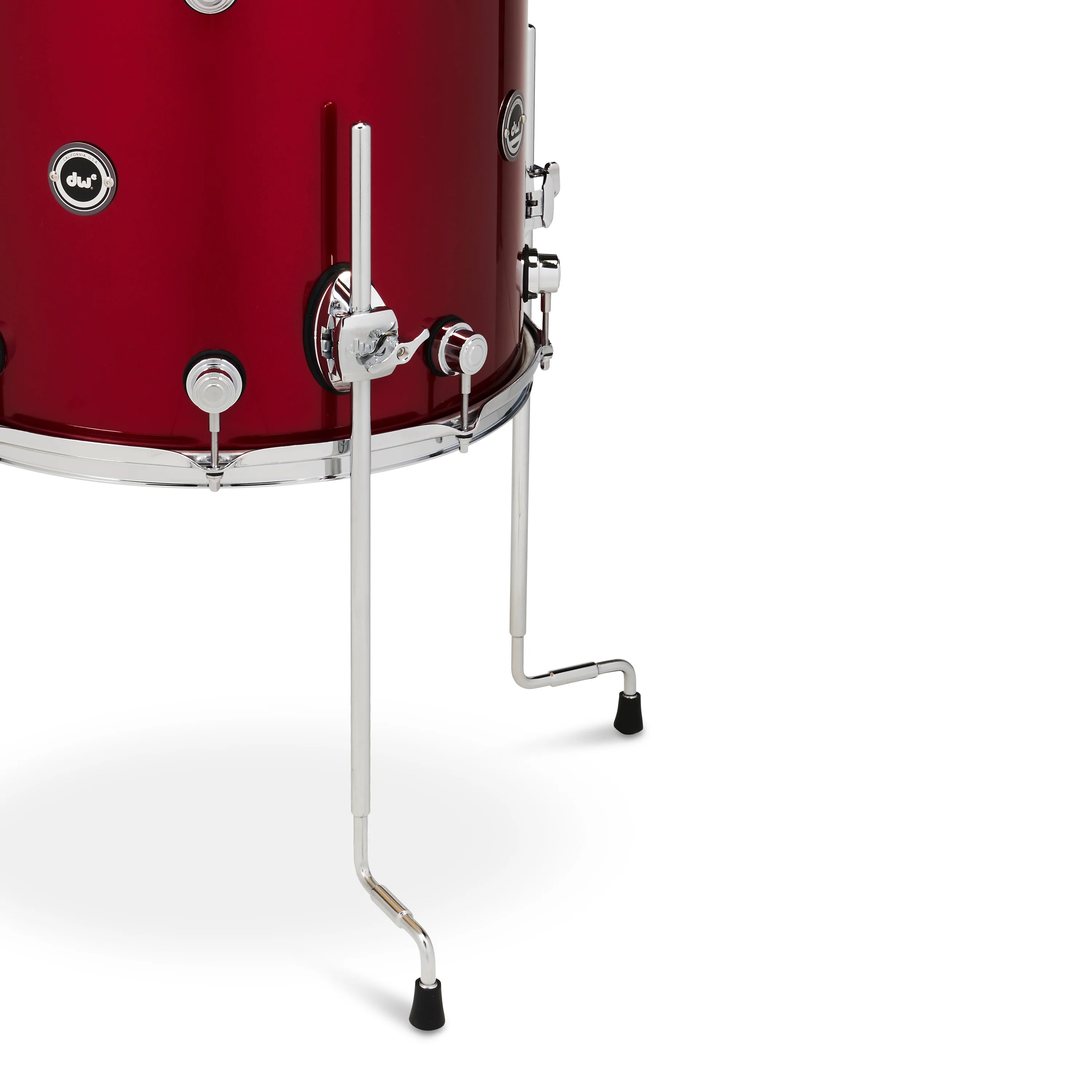 DWe 5-piece Kit Bundle with Roland Cymbals, Hardware & V71 Module - Black Cherry Metallic - Image 6