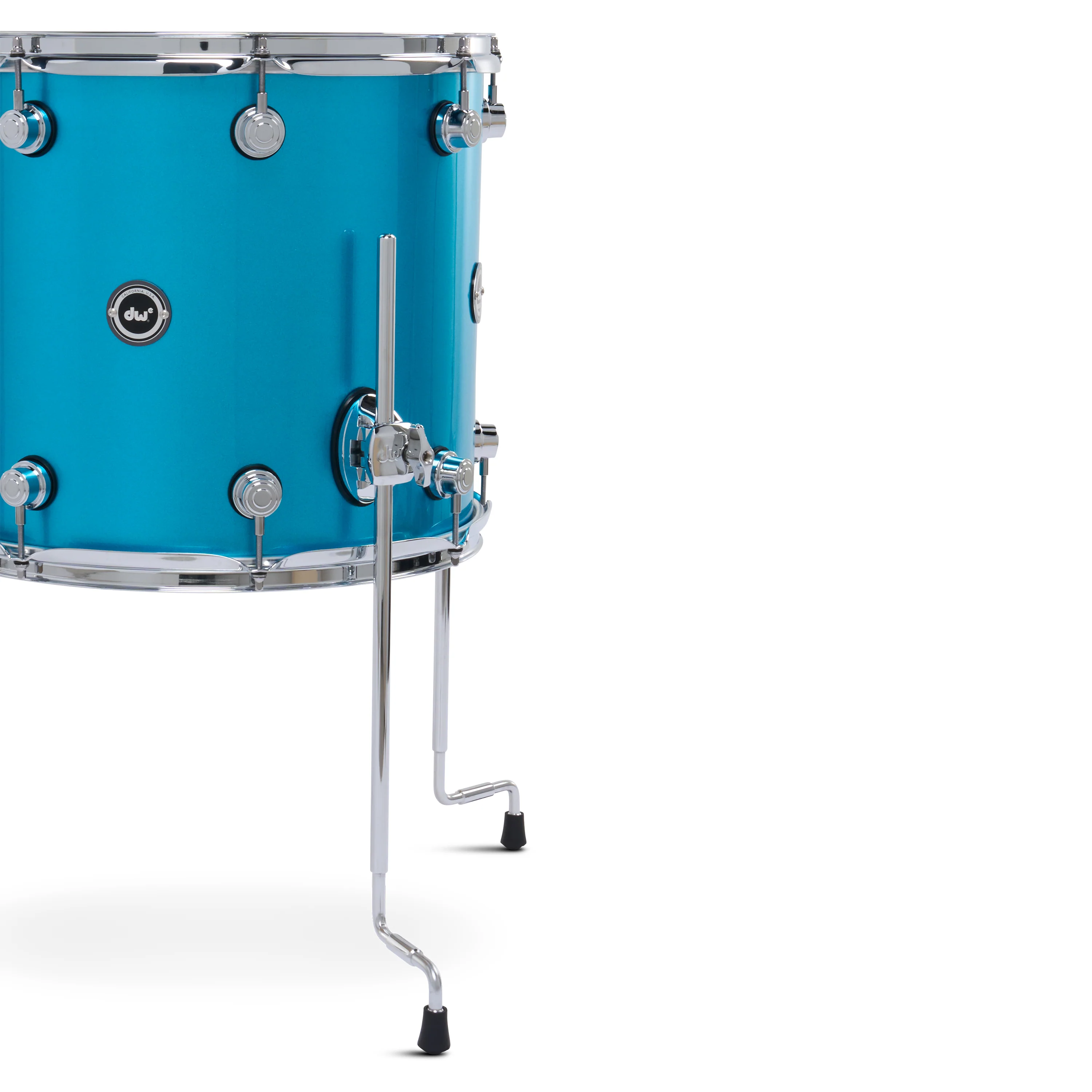 DWe 5-piece Kit Bundle with Roland Cymbals, Hardware & V71 Module - Laser Blue Metallic - Image 6
