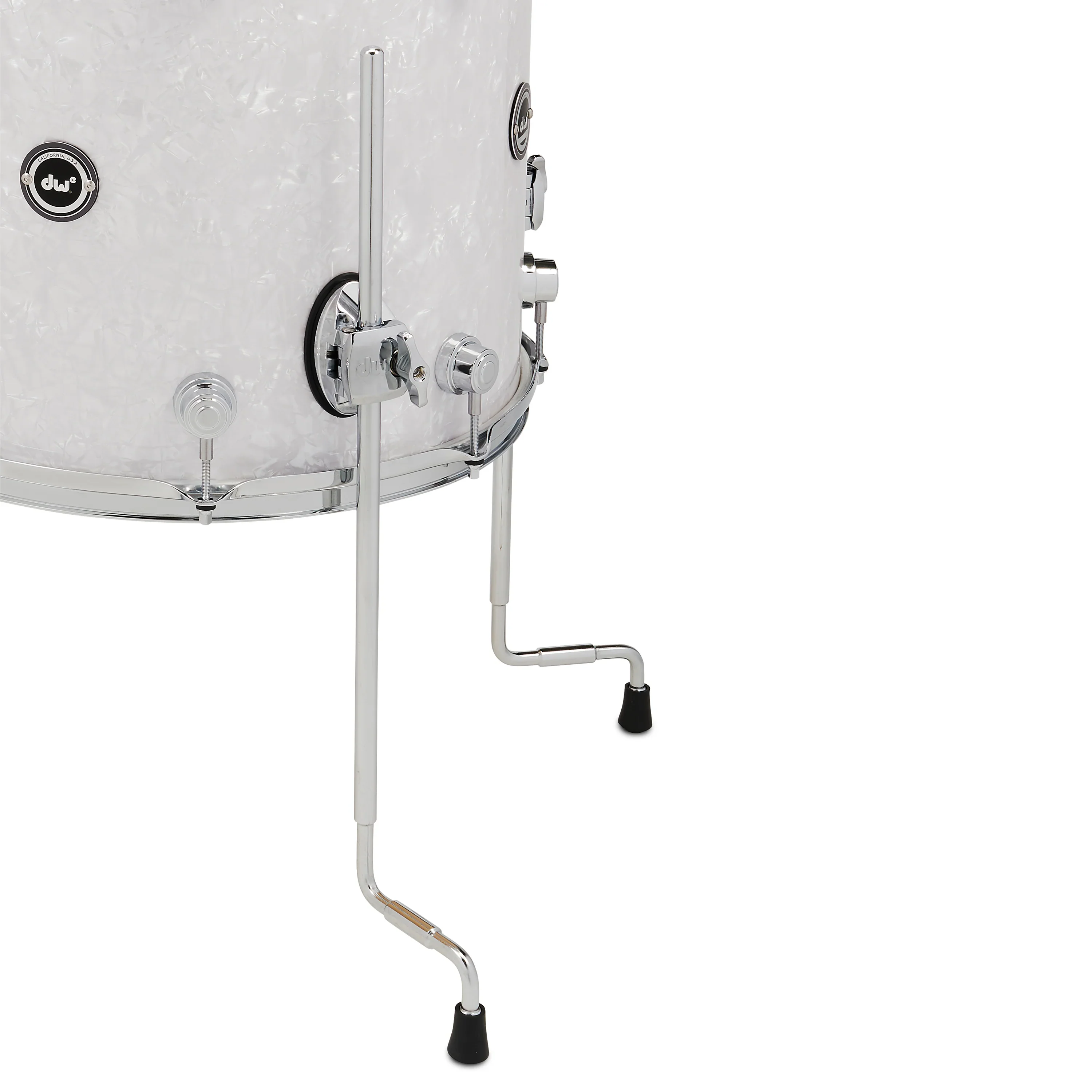 DWe 5-piece Kit Bundle with Roland Cymbals, Hardware & Soundworks - White Marine Pearl - Image 6