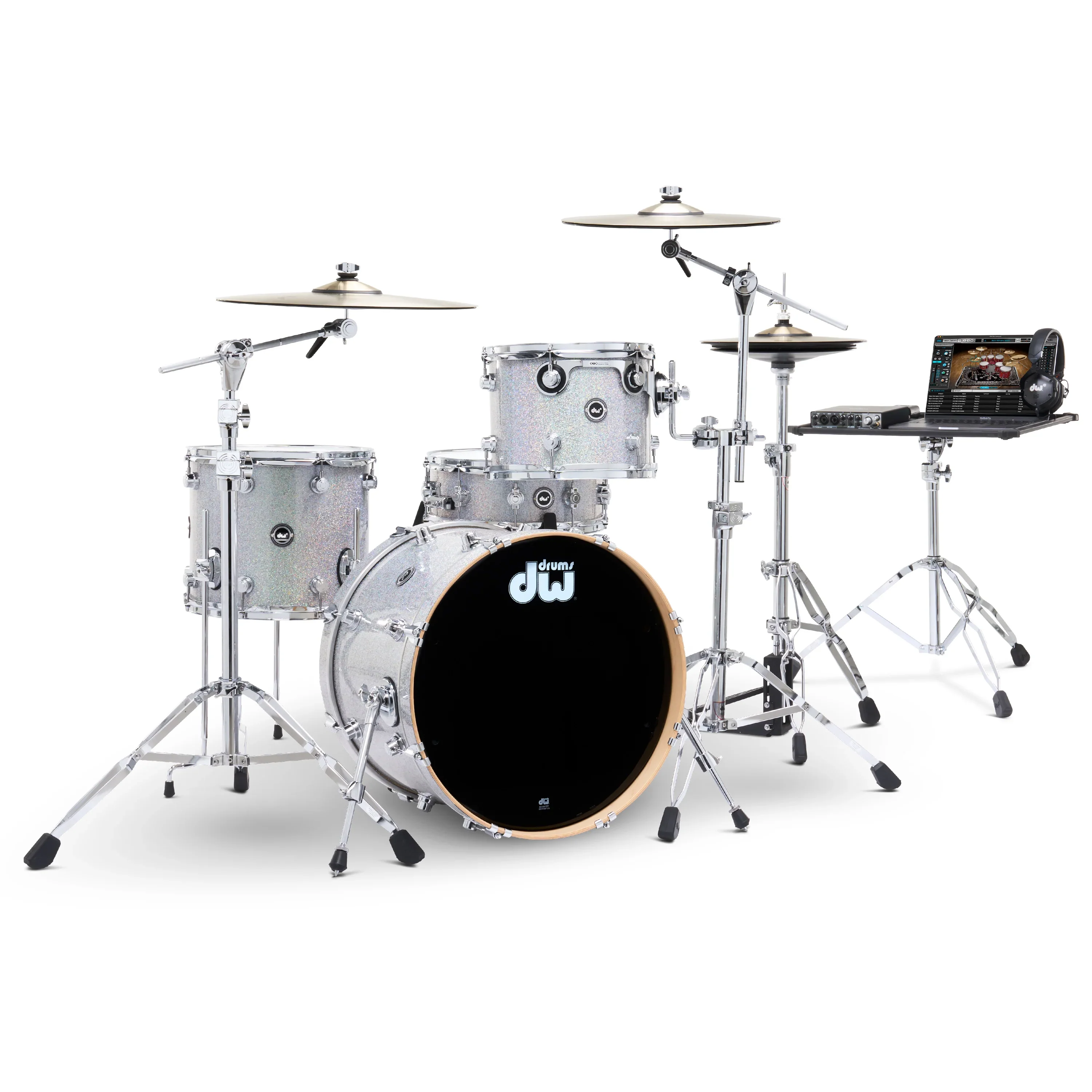 DWe Kit Bundle 4-piece with DWe cymbals, Hardware & Soundworks - Diamond Nebula - Image 5