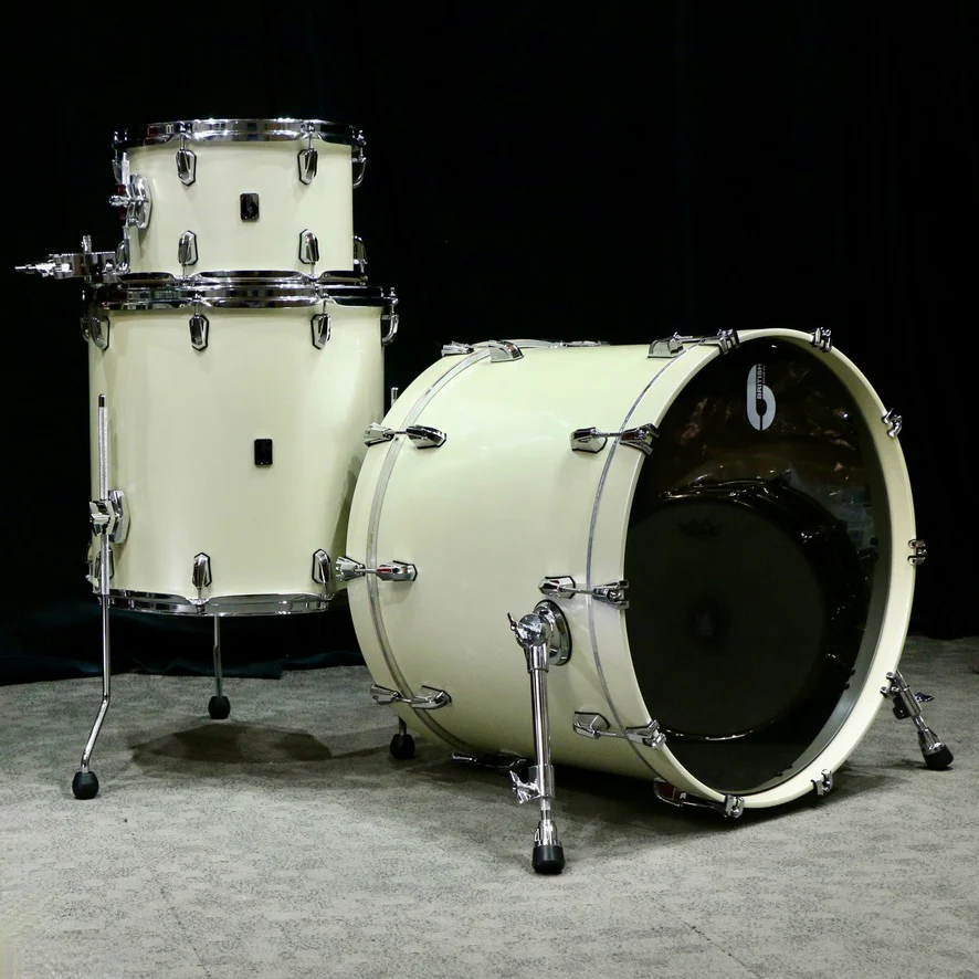 British Drum Co. Enigma Drum Kit 22-12-16in - Satin Olde English White