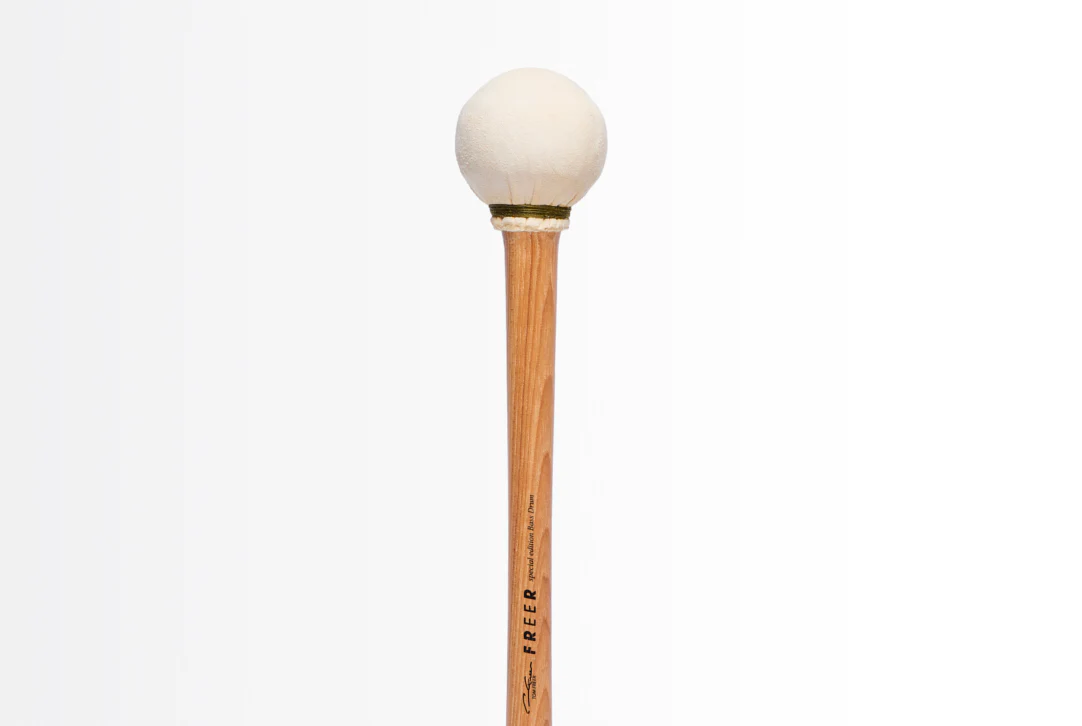 Freer Percussion BD3H Large Chamois Bass Drum Mallet Hickory