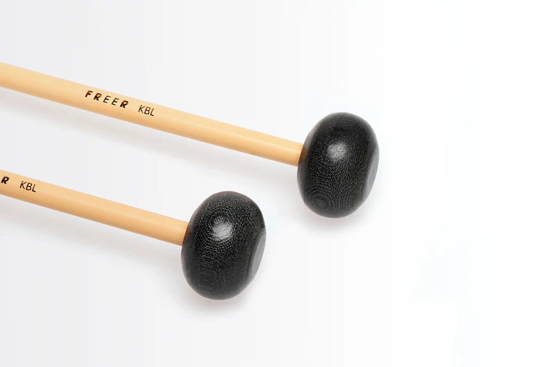 Freer Percussion KBL Medium Black Linen Phenolic Oval - Image 2