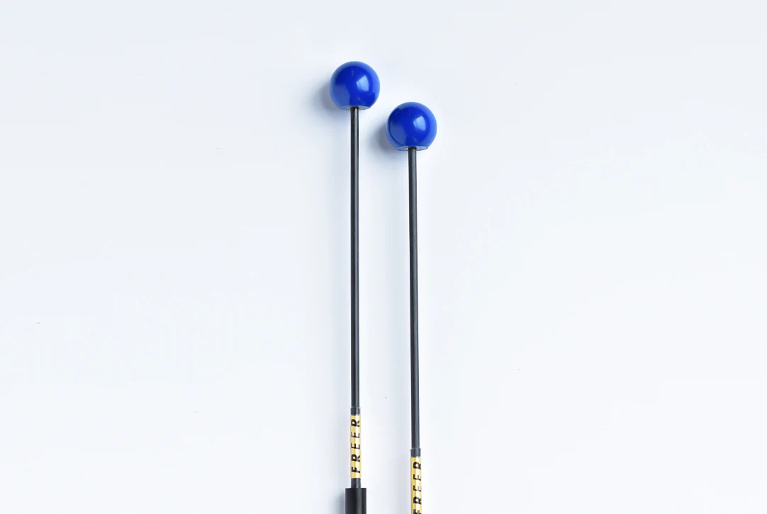 Freer Percussion KBLF Blue Bakelite on Carbon Fiber