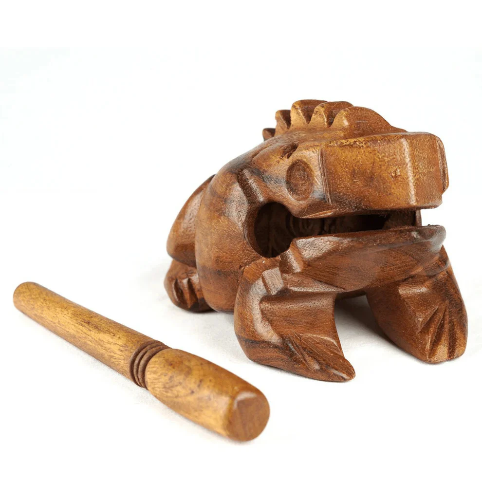 GMP Frog Guiro, dark-stained, 5in - Image 2
