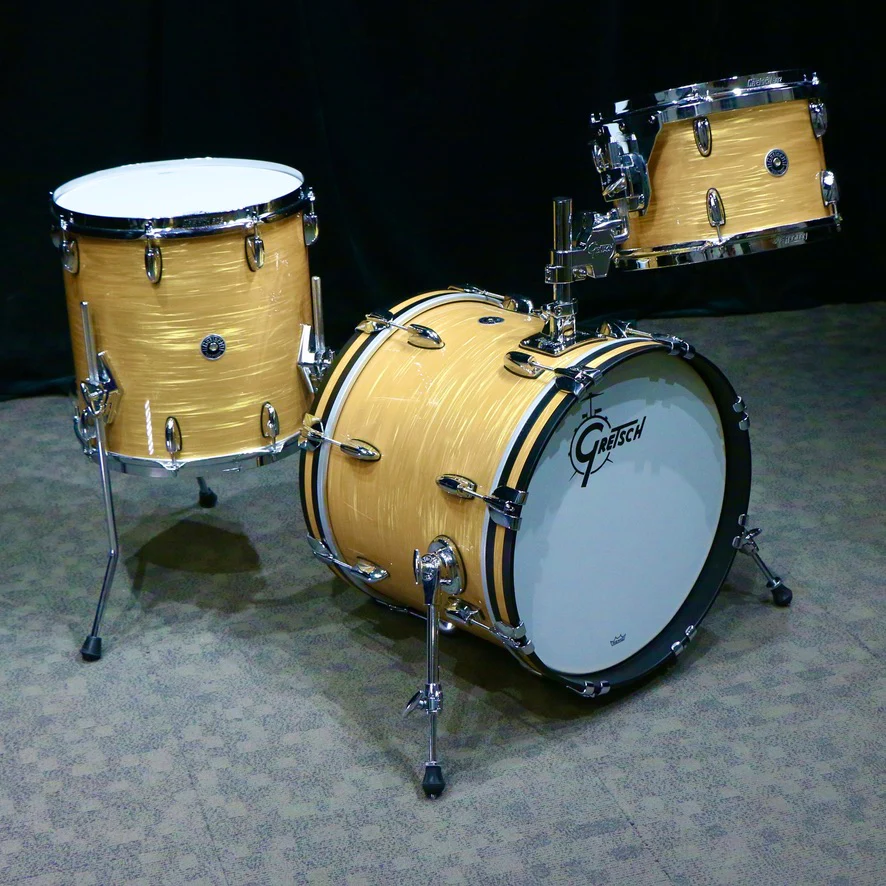 Gretsch Brooklyn Drum Kit 18-12-14in - Antique Oyster - Image 2