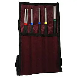 Grover Standard Alloy Tubular Triangle Beater Set 6 Pc with Case