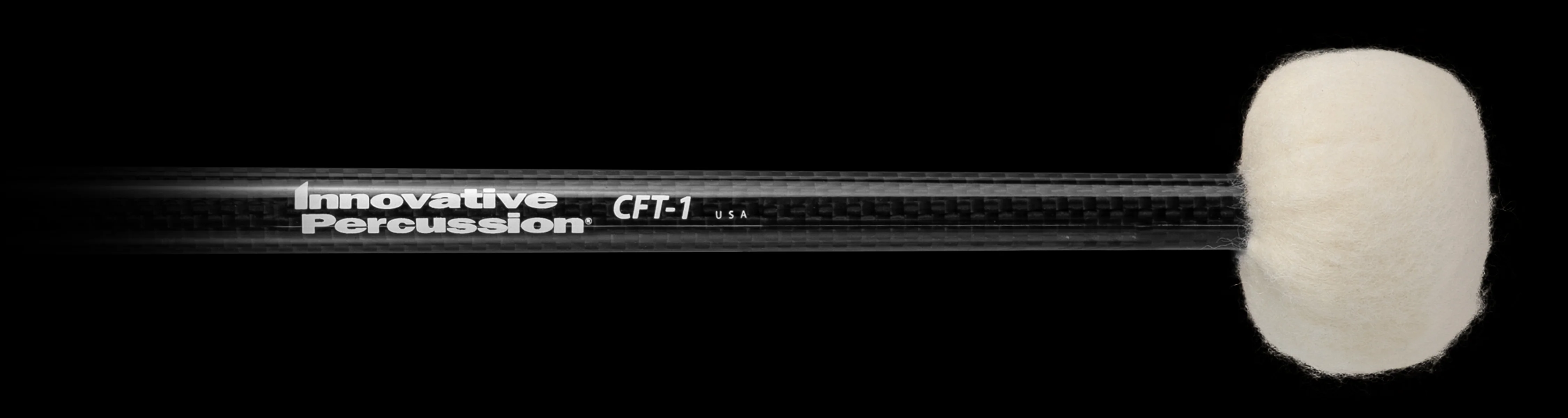 Innovative Percussion Carbon Fiber Timpani Mallet Series CFT-1 (Soft Transparent Roller)