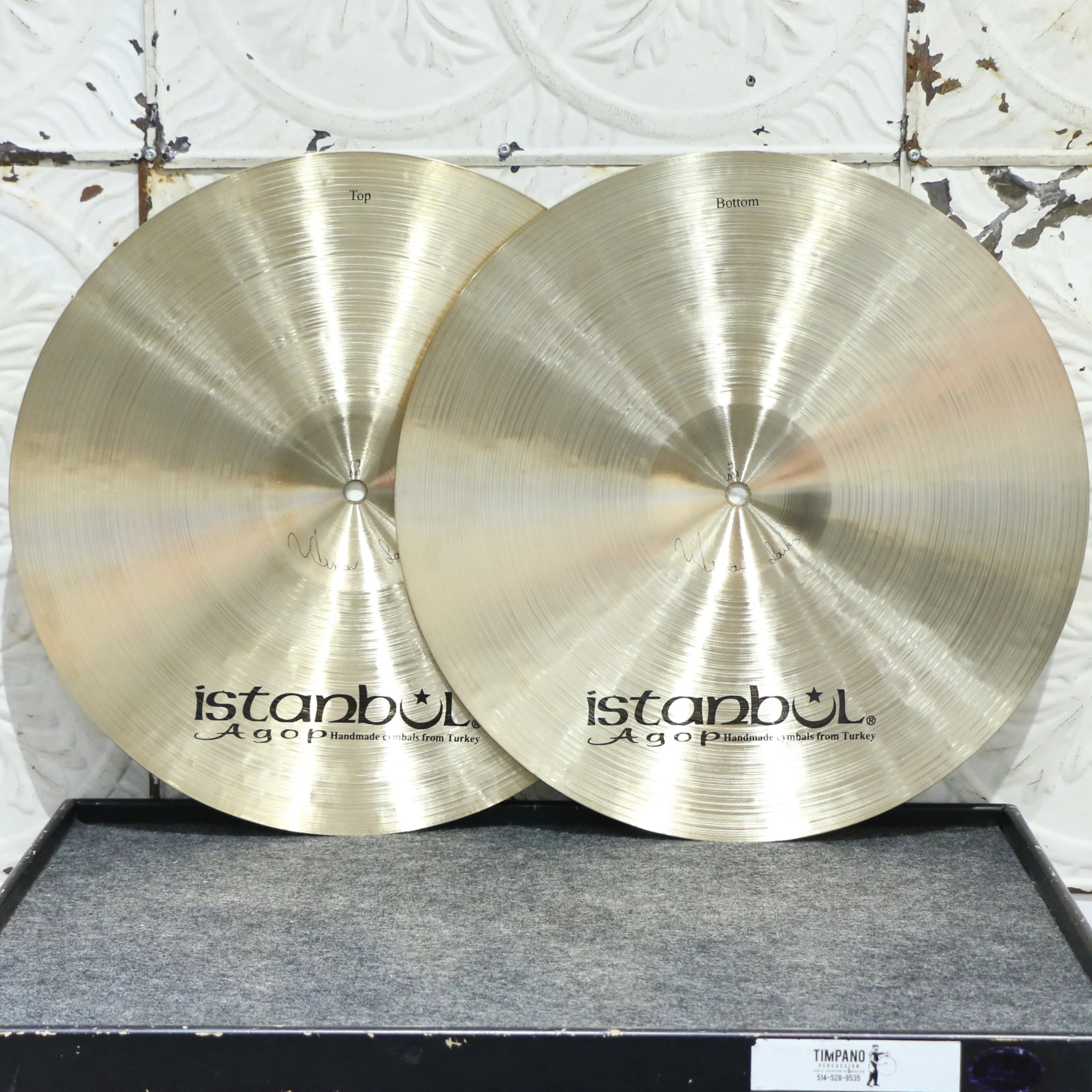 Istanbul Agop Traditional Dark Hi-hat Cymbals 17in (1228/1410g) - Image 2