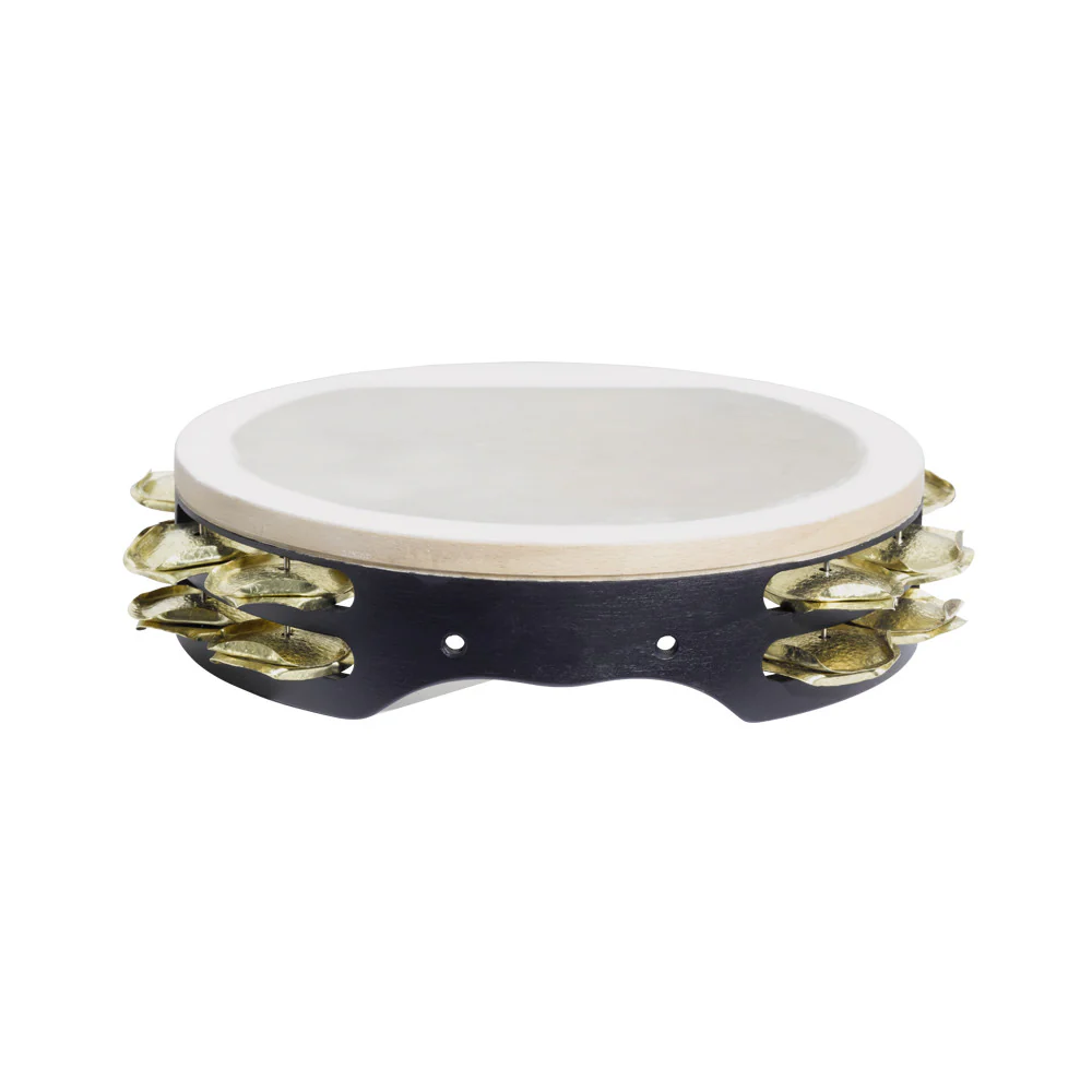 Kolberg 2025DB tambourine with natural head bronze 2 rows 10in - Image 2
