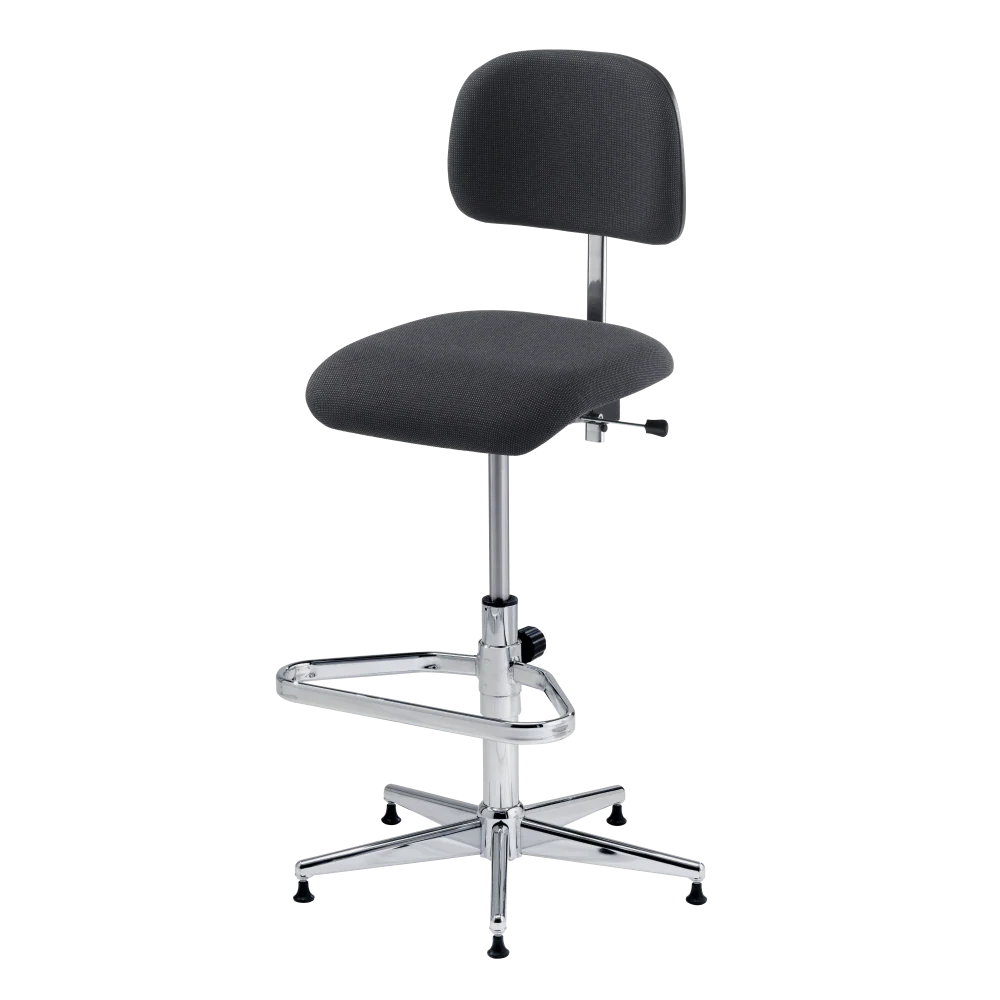 Kolberg 3110D.F-9338 Conductor's chair "Comfort" (3110D) anthracite 9338 (2 coloured melange) F-shaped seat (standard) non-swivelling seat