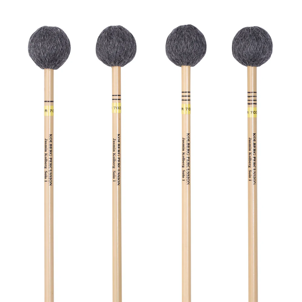 Kolberg R703 marimba mallets Jasmin Kolberg Solo 1 yellow set of 4 rattan