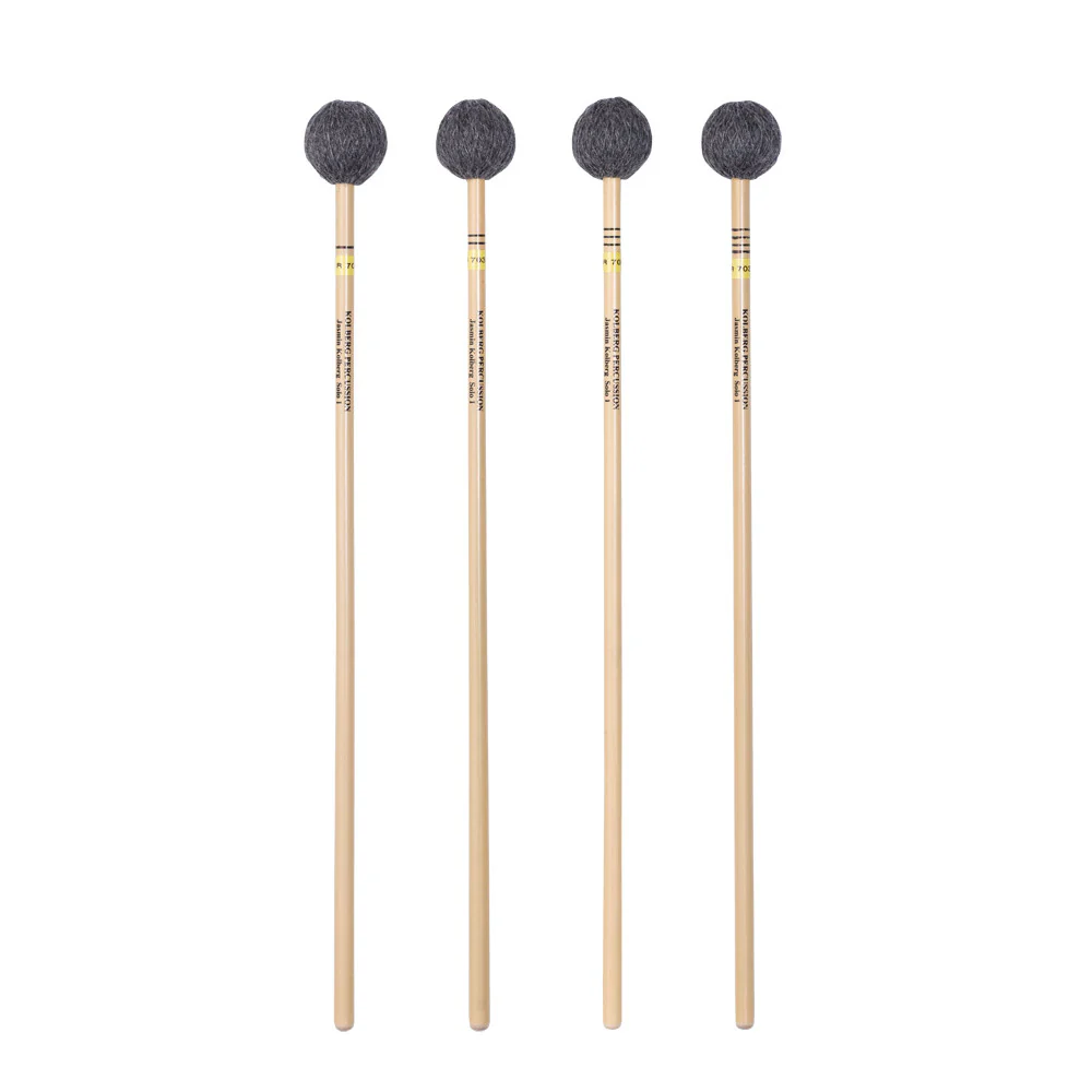 Kolberg R703 marimba mallets Jasmin Kolberg Solo 1 yellow set of 4 rattan - Image 2