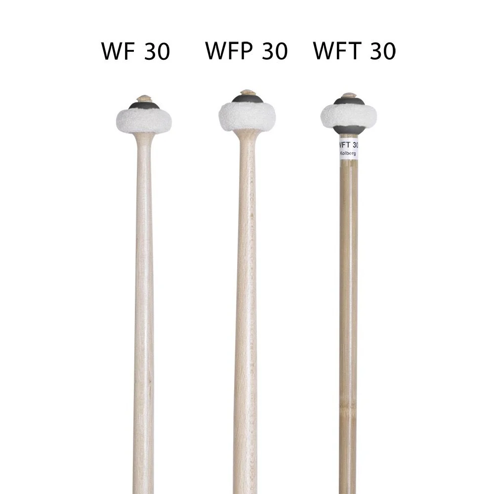 Kolberg WFT30 Timpani Mallets Viennese Flannel 30mm Tonkin Shaft - Image 3