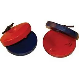 Mano Wood Castanets Red and Blue