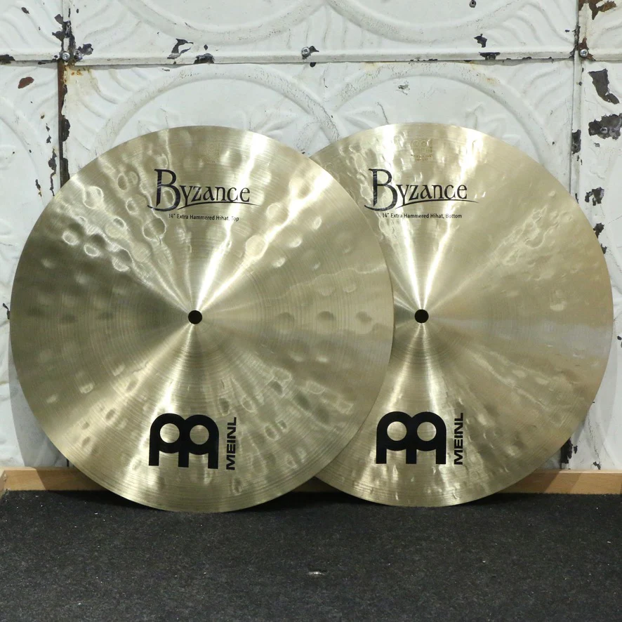 Meinl Byzance Traditional Extra Hammered Hi-Hat Cymbals 14in (964/1256g)