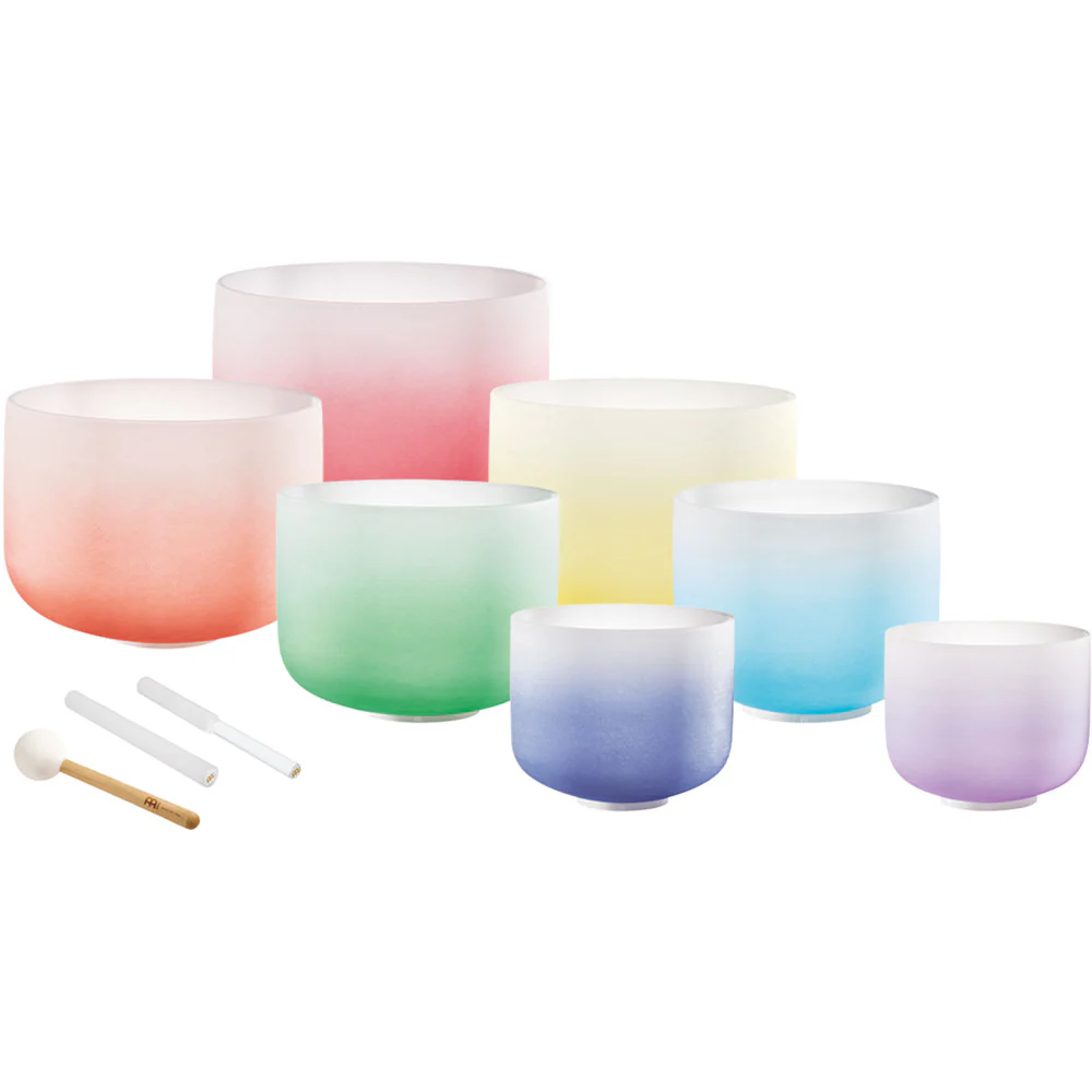 Meinl Sonic Energy Crystal Singing Bowl Colour-Frosted Chakra Set