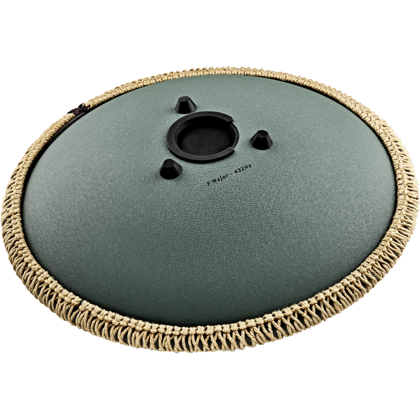 Meinl Sonic Energy Octave Steel Tongue Drum F Major Dark Green Engraved floral design - Image 2