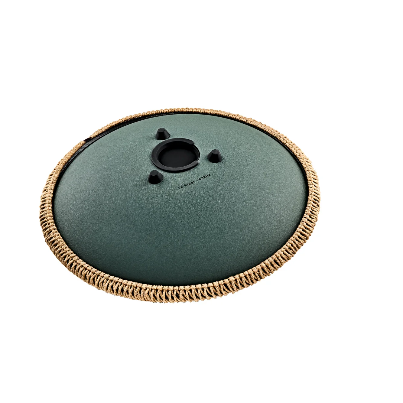 Meinl Sonic Energy Octave Steel Tongue Drum F# Minor Dark Green Engraved floral design - Image 2