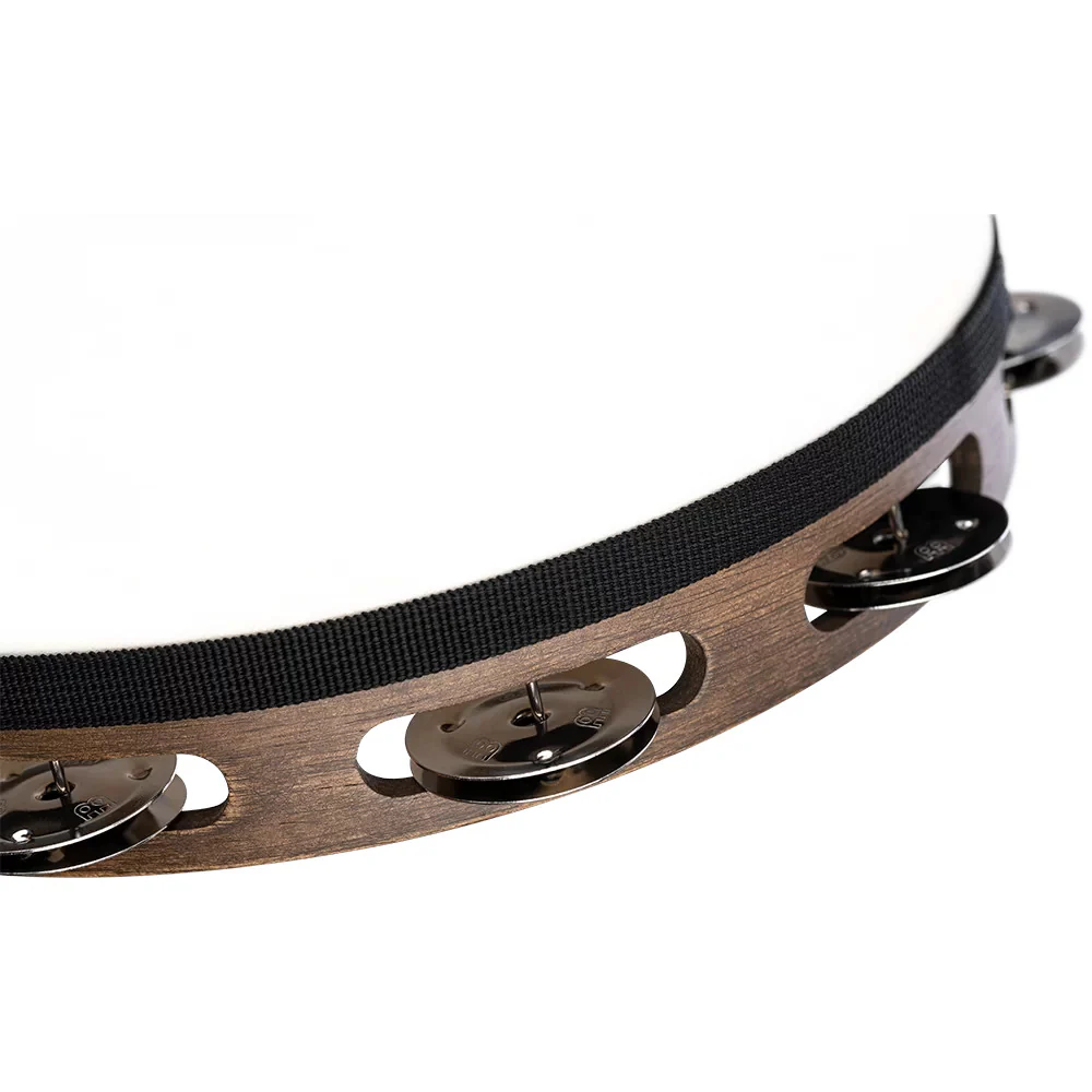 Meinl Traditional Goatskin Wood Tambourine 1 row stainless steel - Image 4