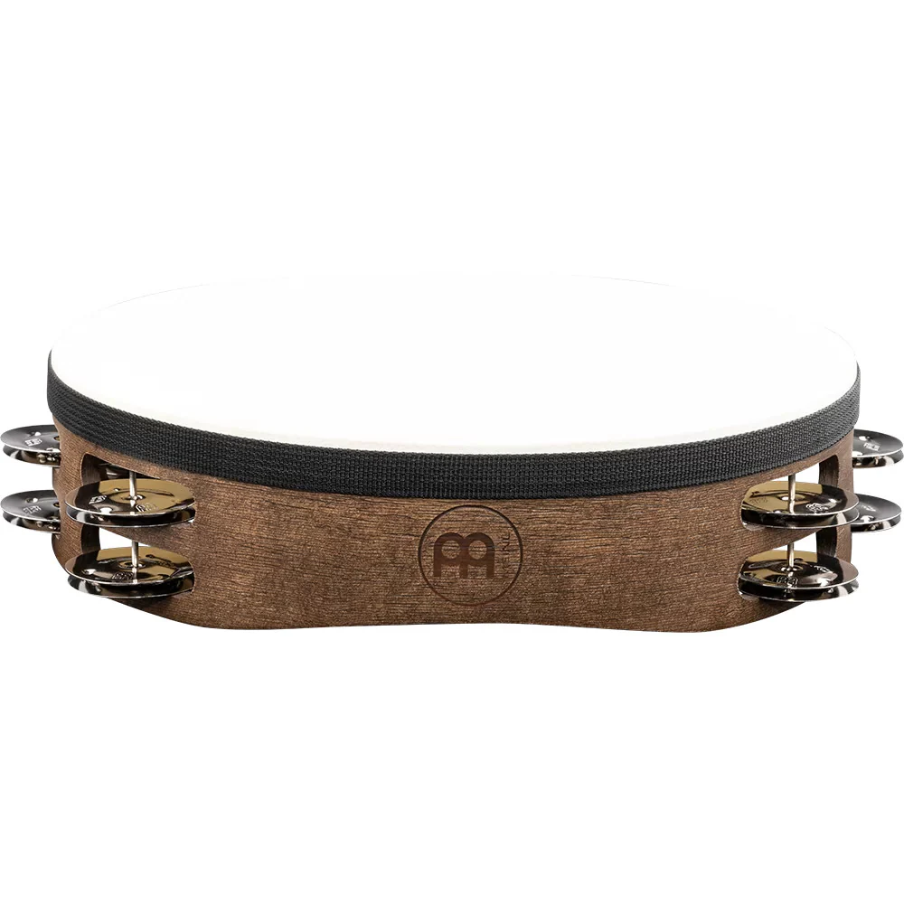 Meinl Traditional Goatskin Wood Tambourine 2 row stainless steel - Image 2