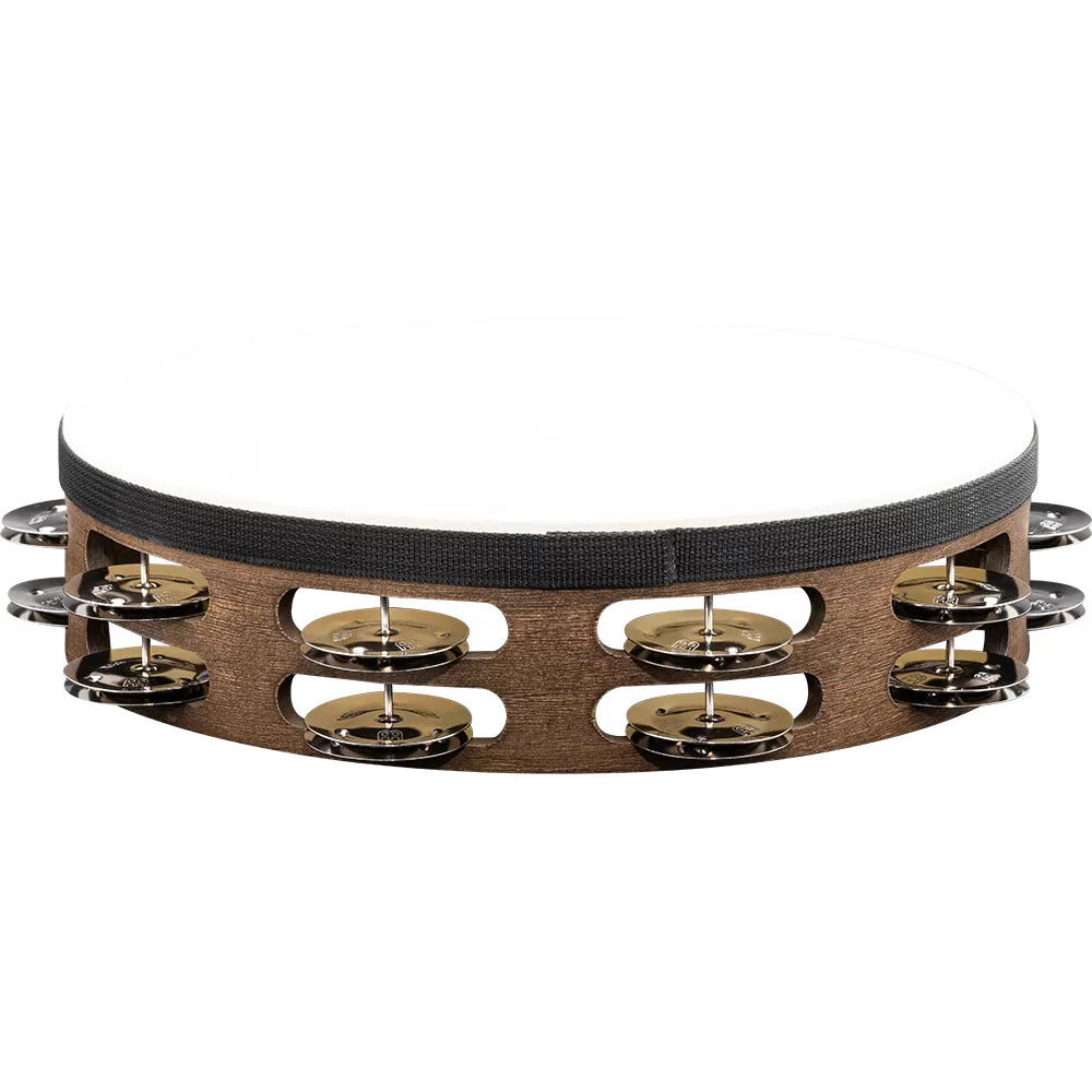 Meinl Traditional Goatskin Wood Tambourine 2 row stainless steel - Image 3