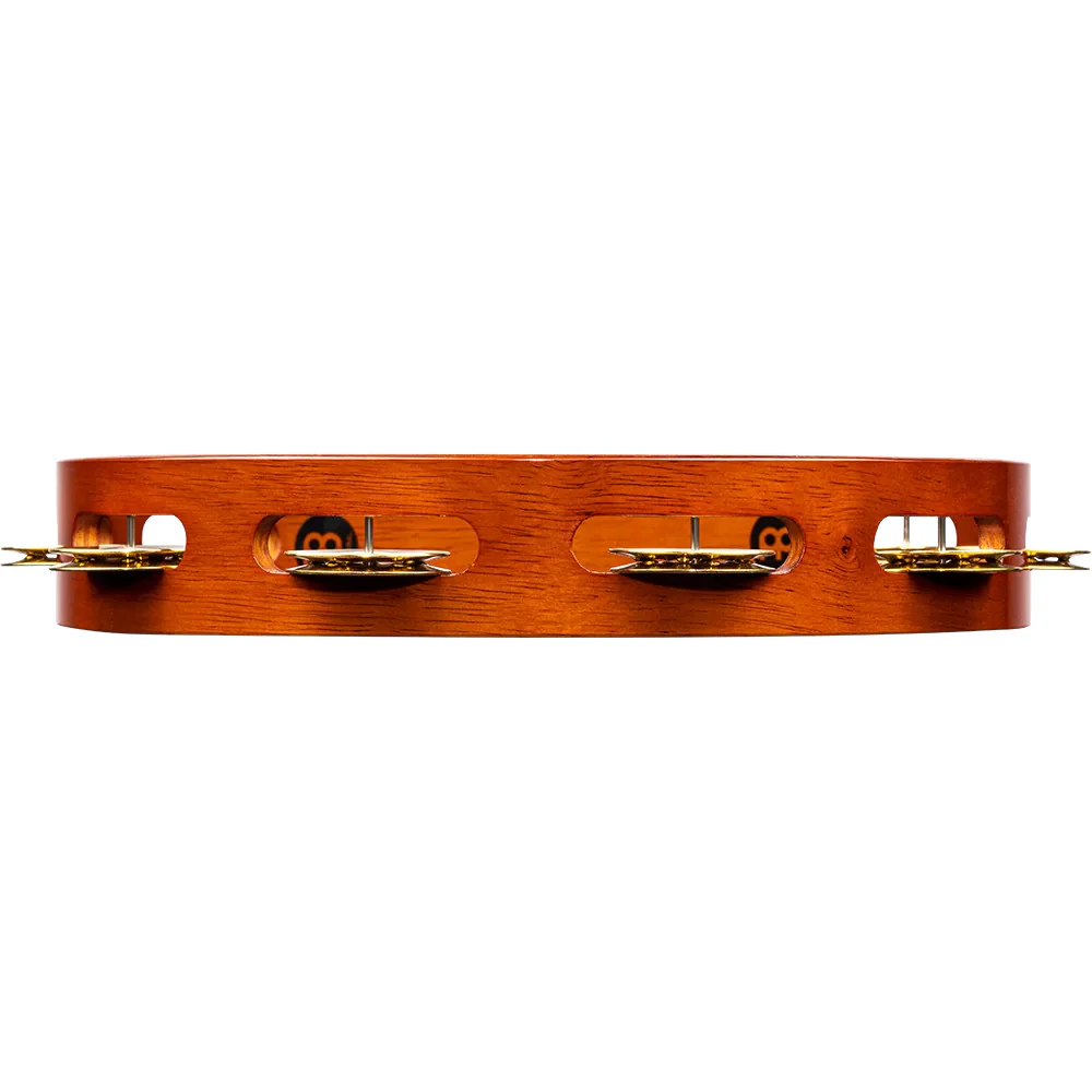 Meinl Traditional Wood Tambourine 1 row brass jingles Antique Brown - Image 6