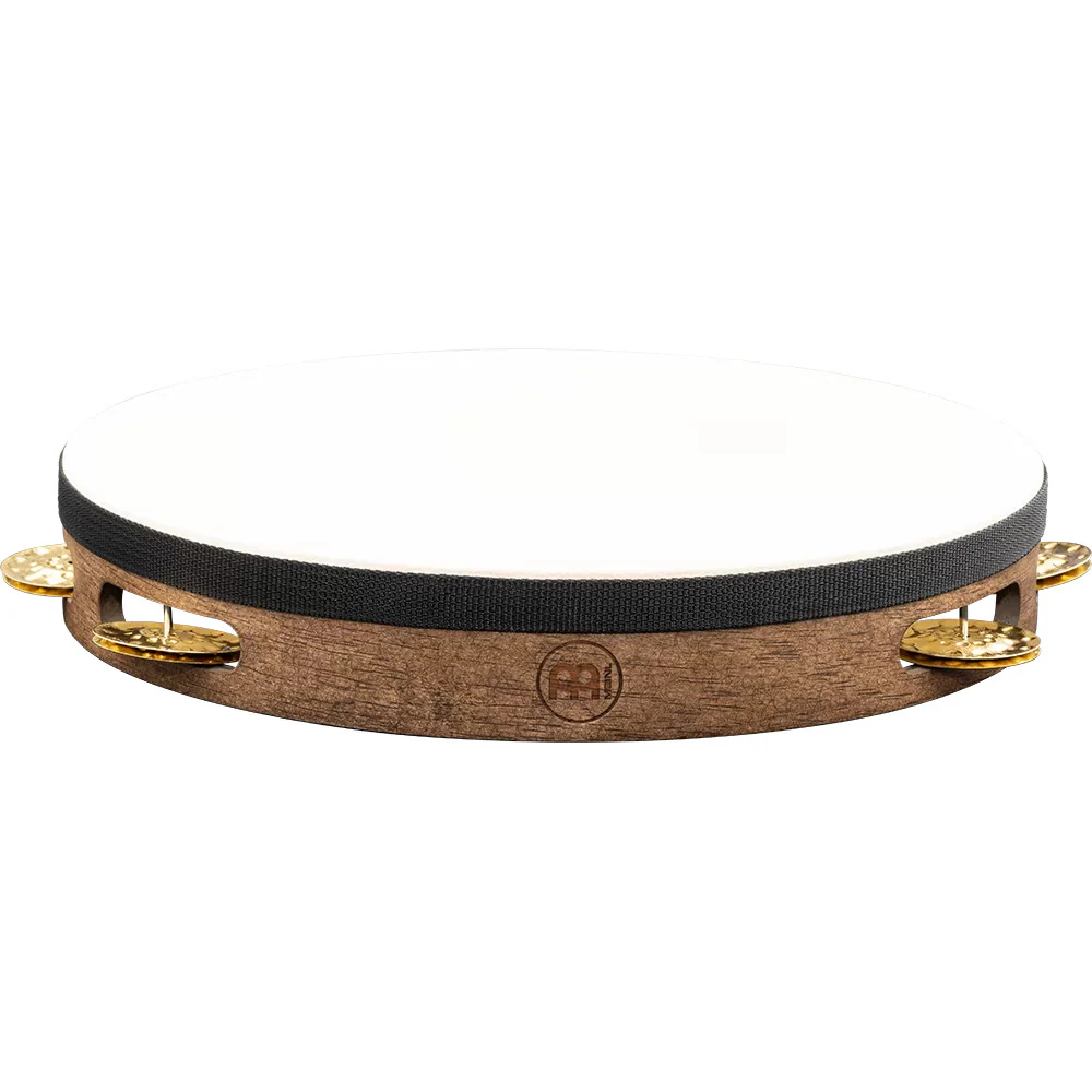 Meinl Vintage Brass Tamrourine - 1 row, Walnut Brown - Image 2