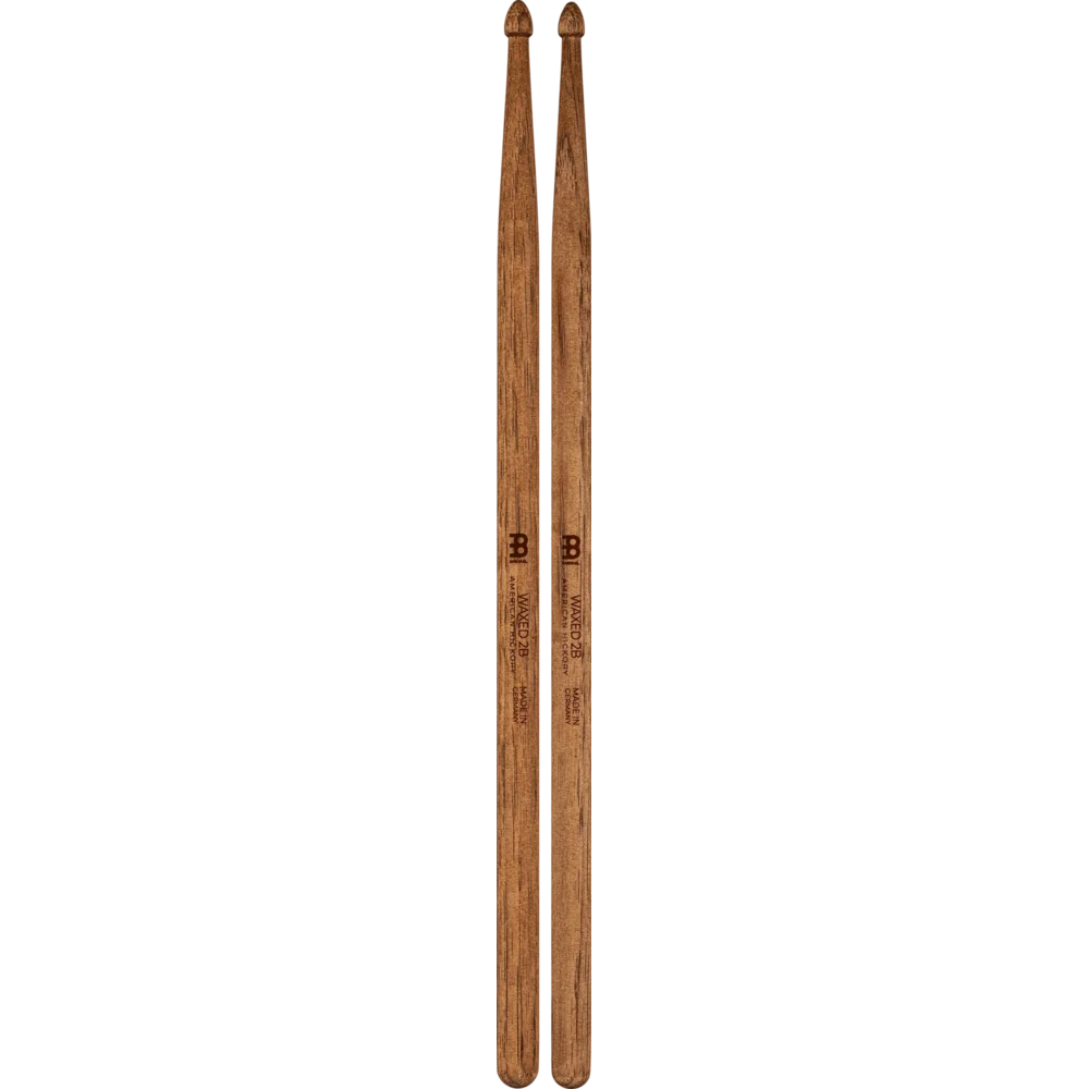 Meinl Waxed 2B Drumstick Hickory Medium Acorn tip Pair - Image 3