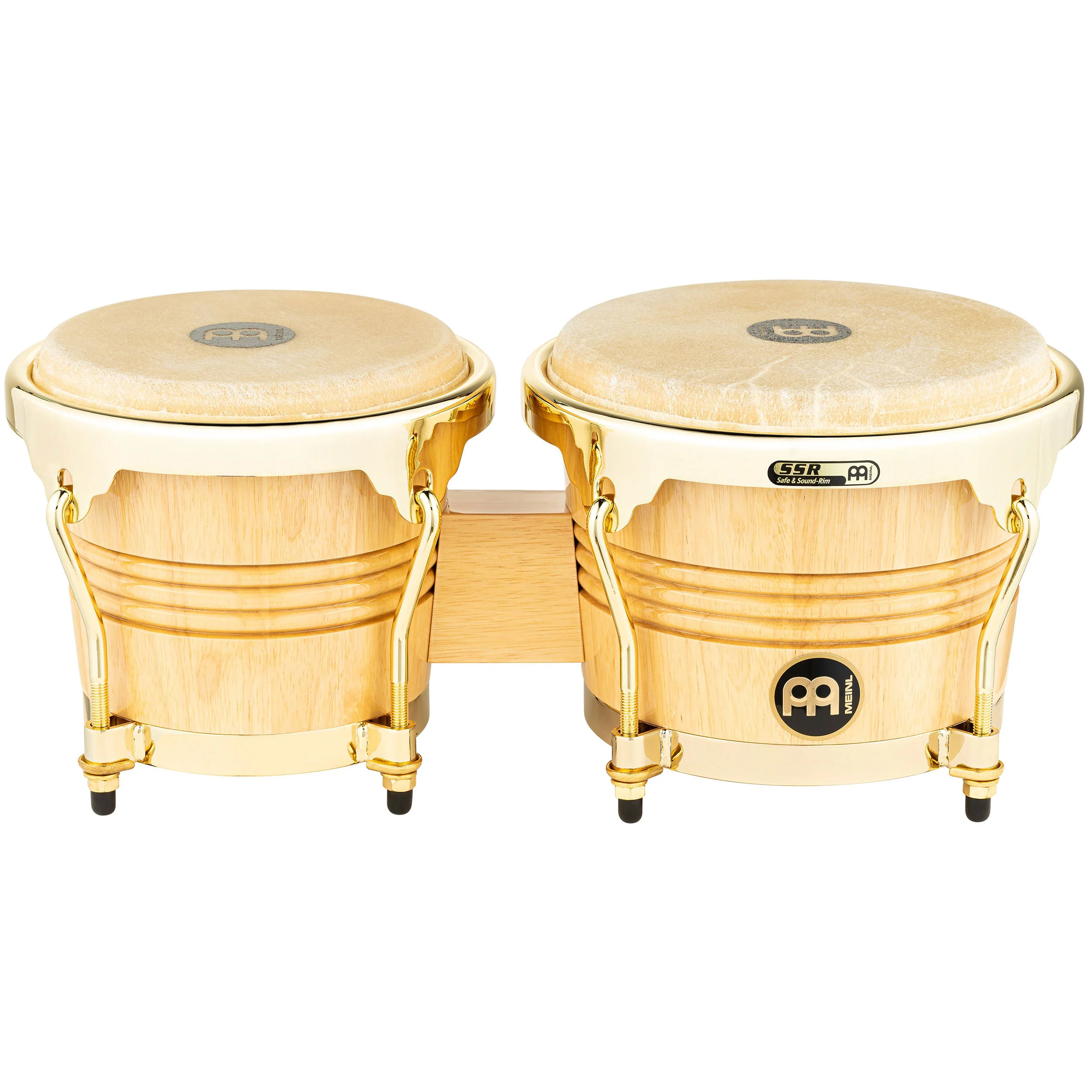 Meinl Wood Bongos 6-3/4 & 8in - high gloss, gold hardware