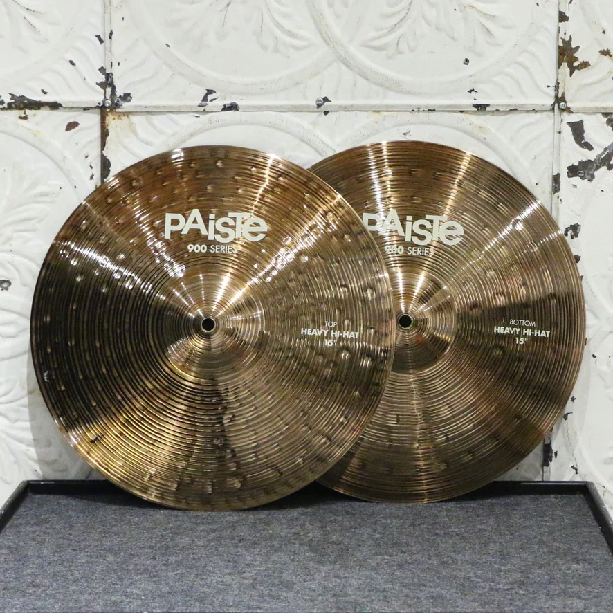 Paiste 900 Natural Heavy Hi-hat Cymbals 15in (1120/1526g)