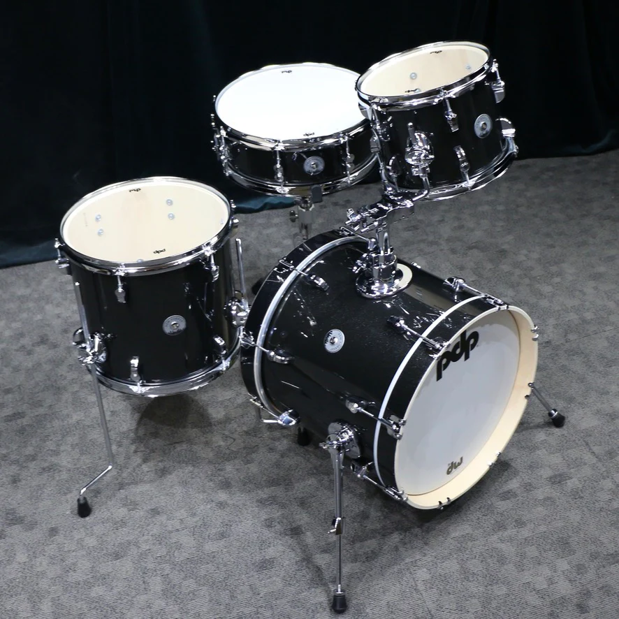 PDP New Yorker Drumset 16-10-13+14in - Black Onyx Sparkle - Image 2