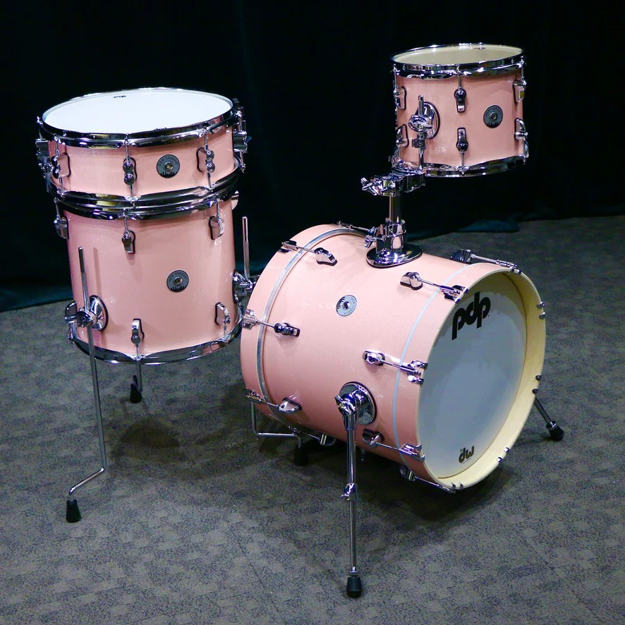 PDP New Yorker Drumset 16-10-13+14in - Pale Rose Sparkle - Image 2
