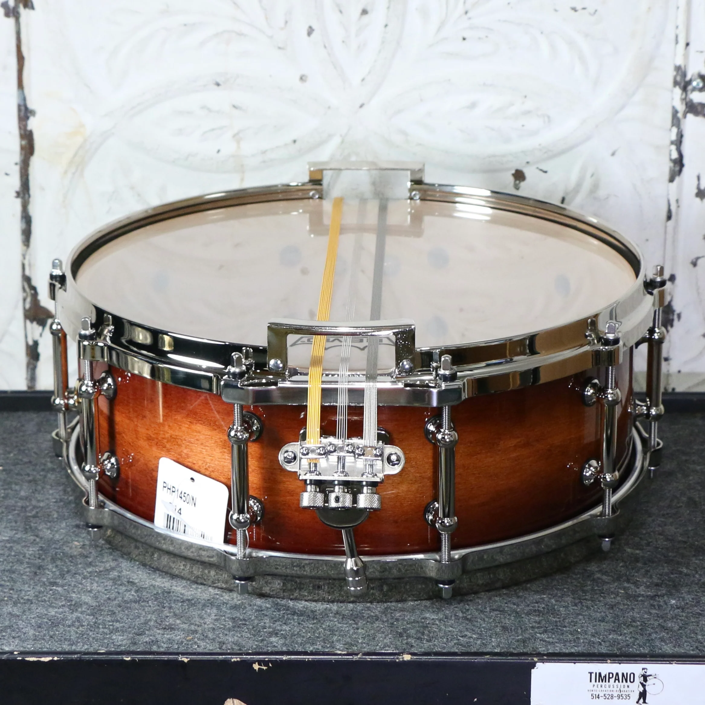 Pearl Philharmonic Series Concert Snare Drum 8-Ply Maple 14X5in - Gloss Barnwood Brown - Image 3