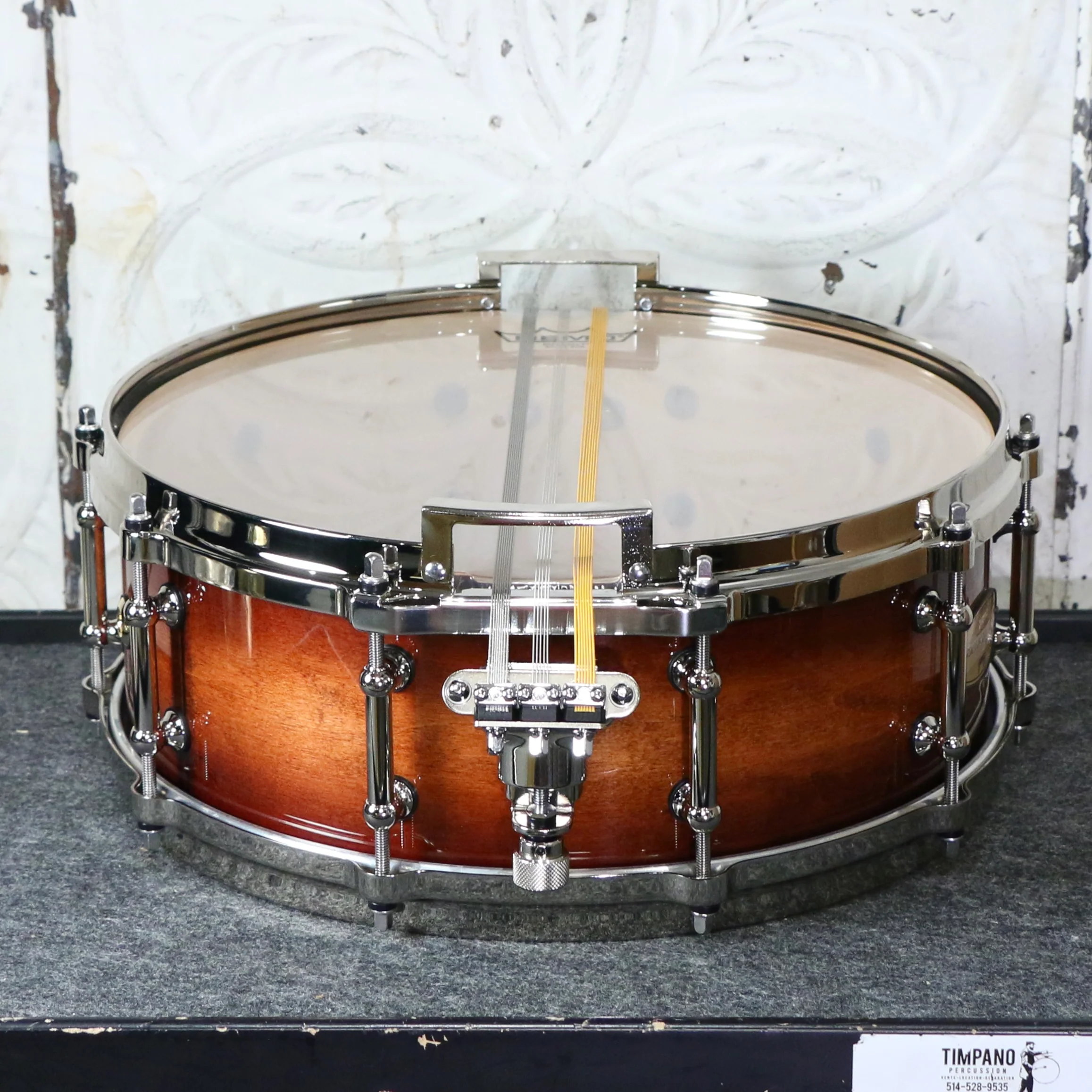 Pearl Philharmonic Series Concert Snare Drum 8-Ply Maple 14X5in - Gloss Barnwood Brown - Image 4