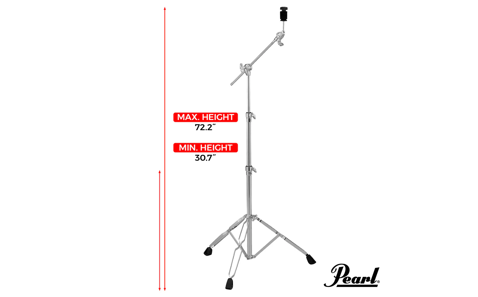 Pearl Boom Cymbal Stand w/Unilock tilter - Image 5