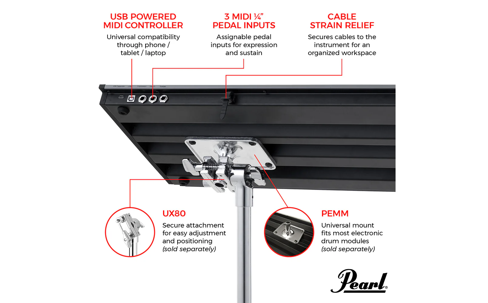 Pearl malletSTATION 3.0 Oct Adjustable Range Electronic Mallet C - Image 6