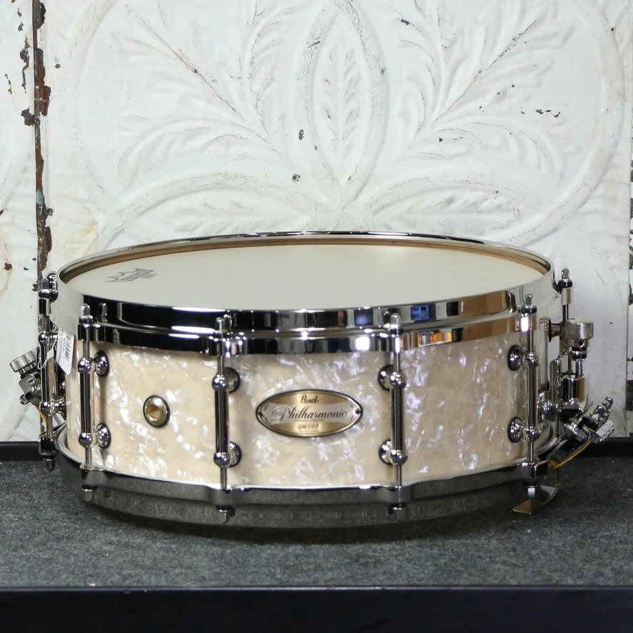 Pearl Philharmonic Series Concert Snare Durm 8-ply Maple 14X5in - Nicotine White Marine Pearl