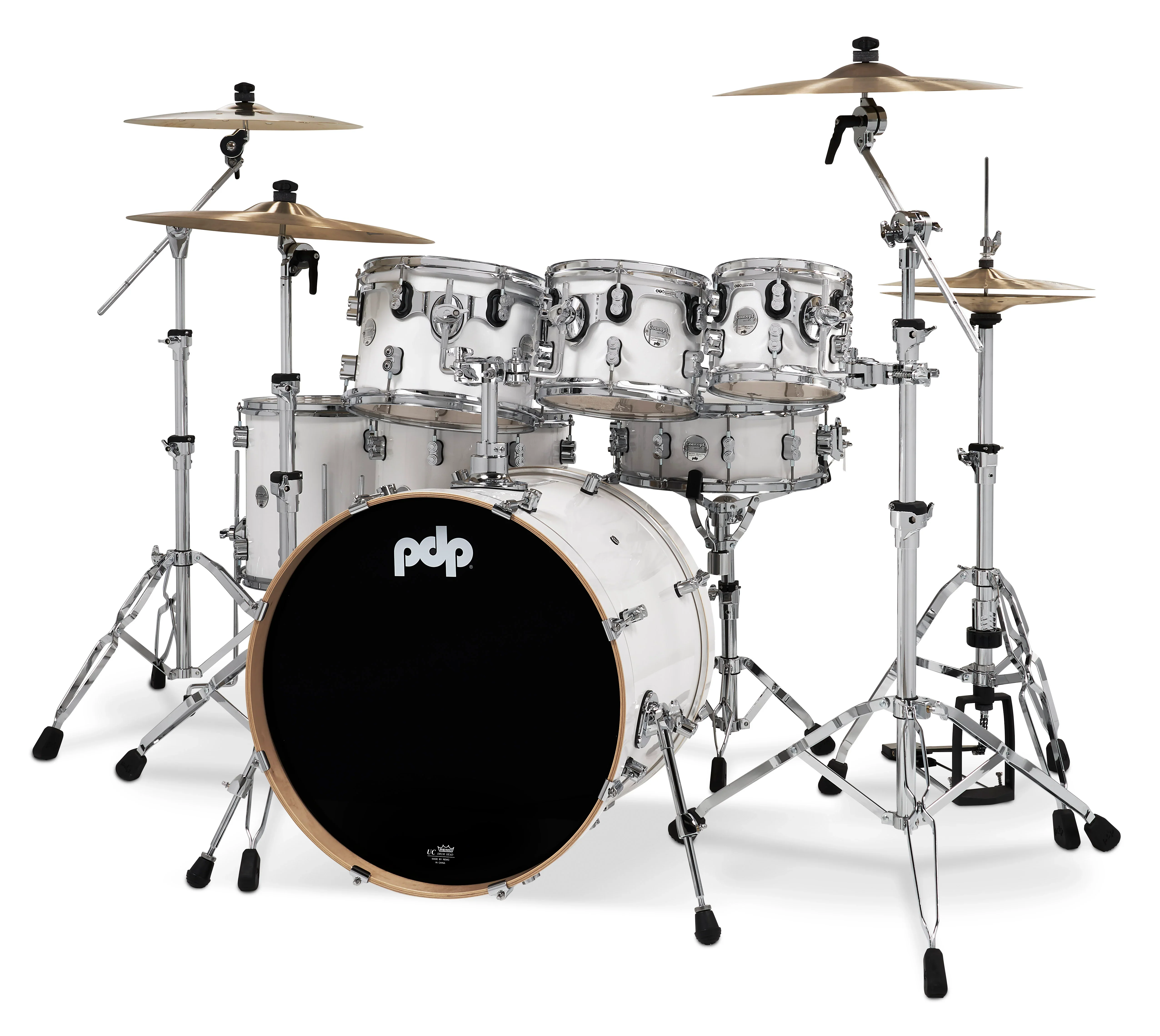 PDP Concept Maple Drum Kit 22-8-10-12-14-16+14in - Pearlescent White