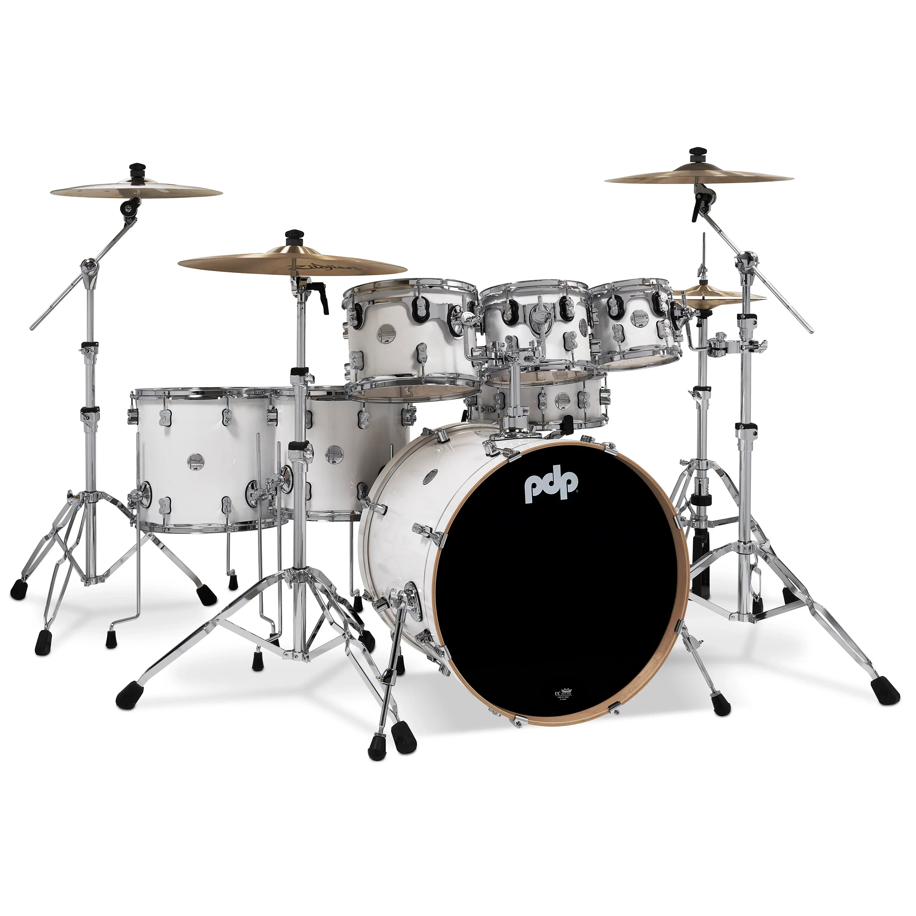 PDP Concept Maple Drum Kit 22-8-10-12-14-16+14in - Pearlescent White - Image 6